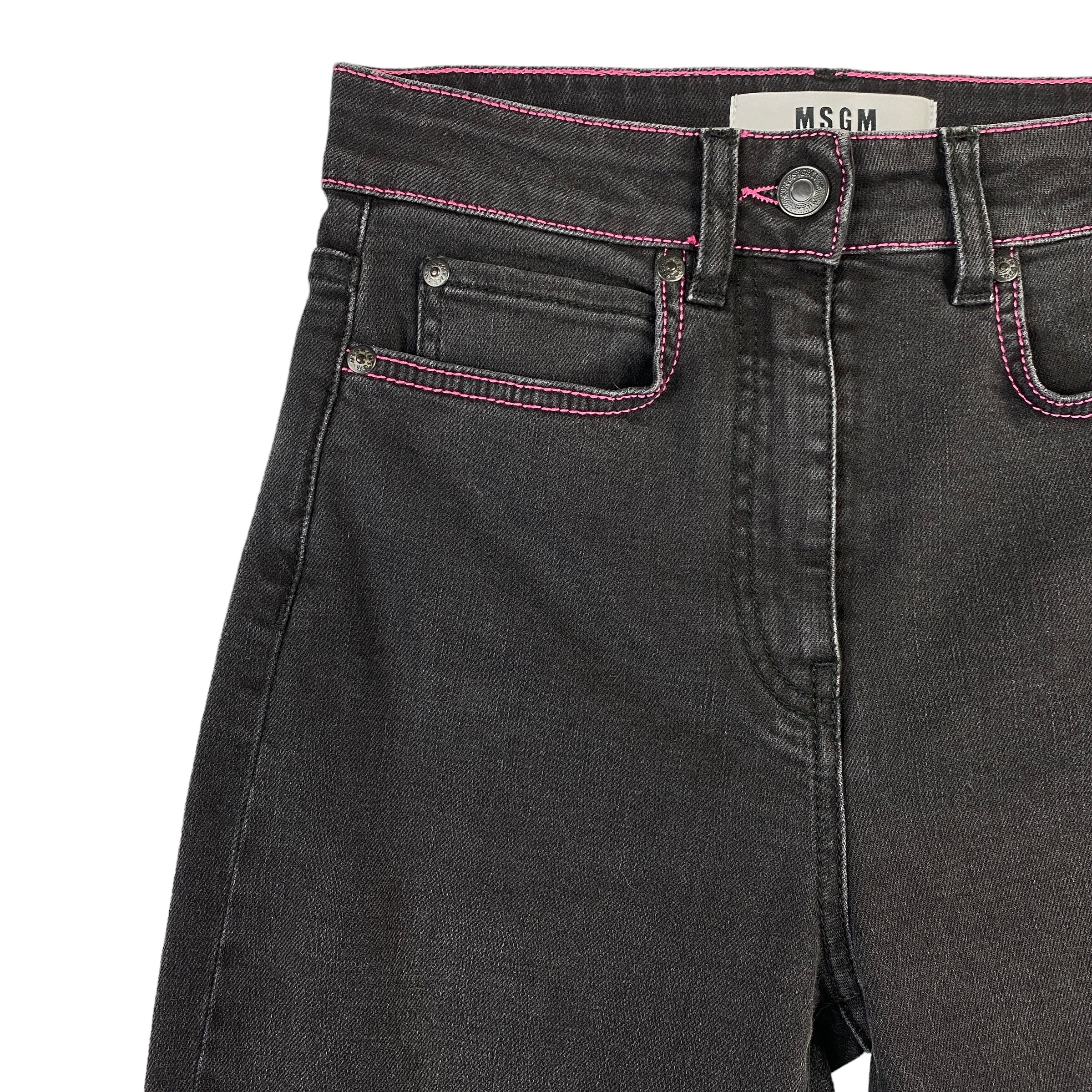 MSGM jeans slim crop — archivio moda denim — IlBotteghino