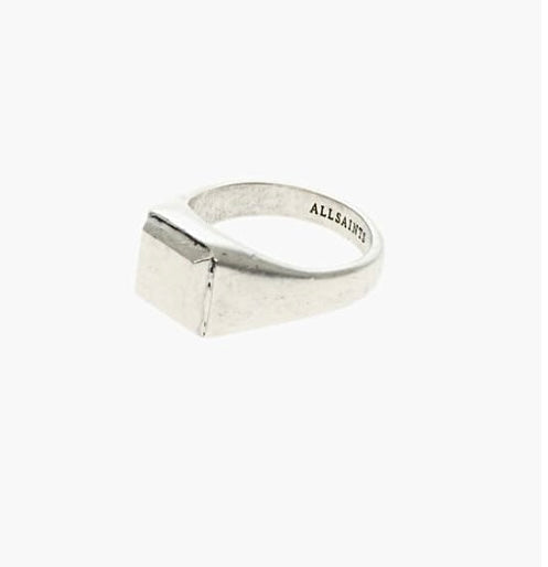 Anello All Saints largo quadrato argento, taglia S — IlBotteghino