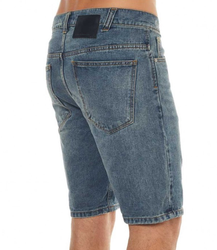 Globe short denim Destroyer — archivio moda denim — IlBotteghino