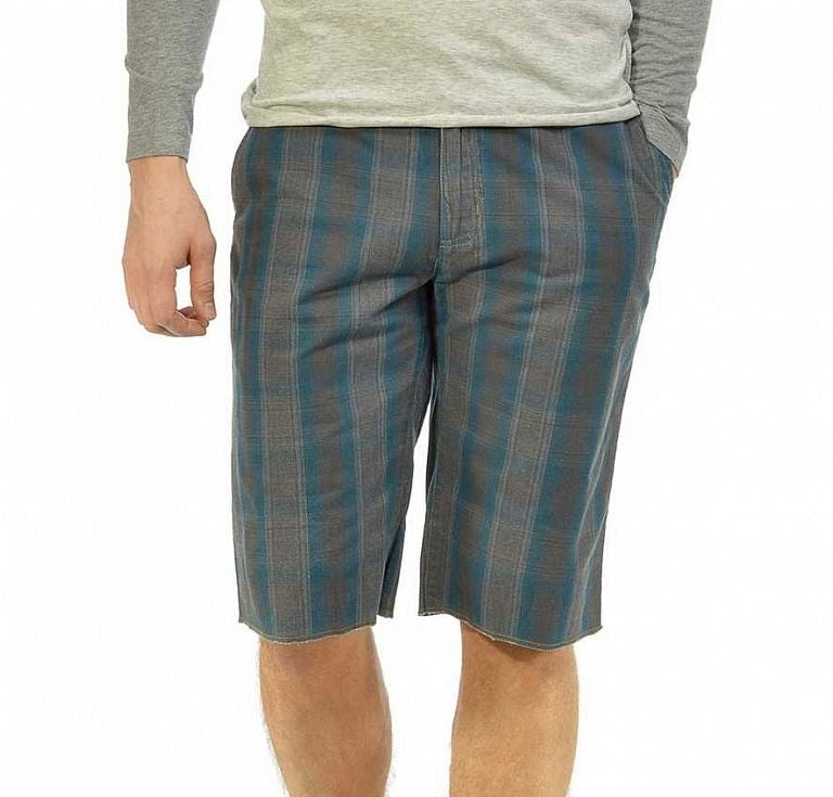 Bermuda Etnies Rivington grigio plaid, taglie US 30 e US 32 — IlBotteghino