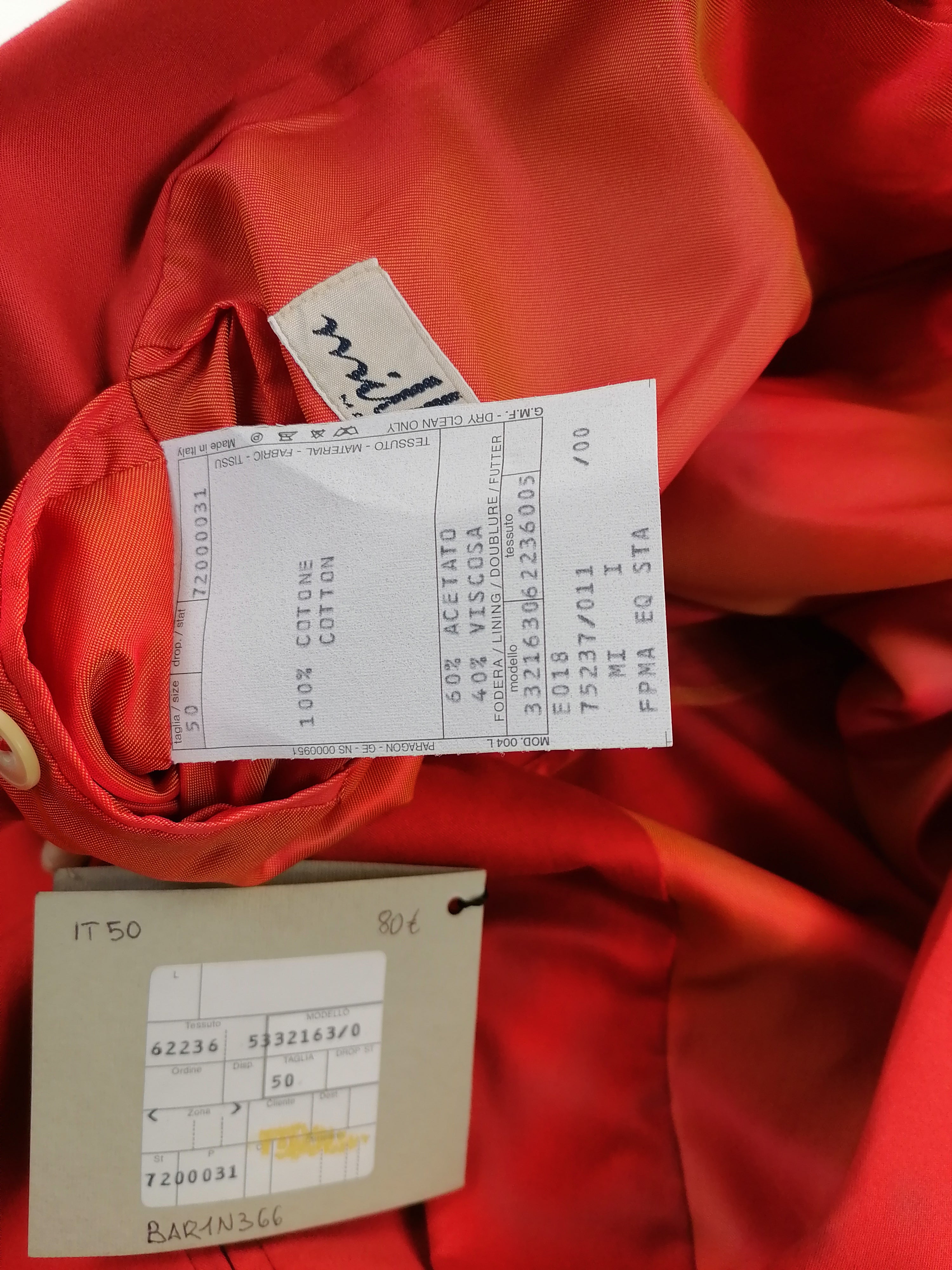 Millibar giacca rossa — dettaglio sartoriale — IlBotteghino