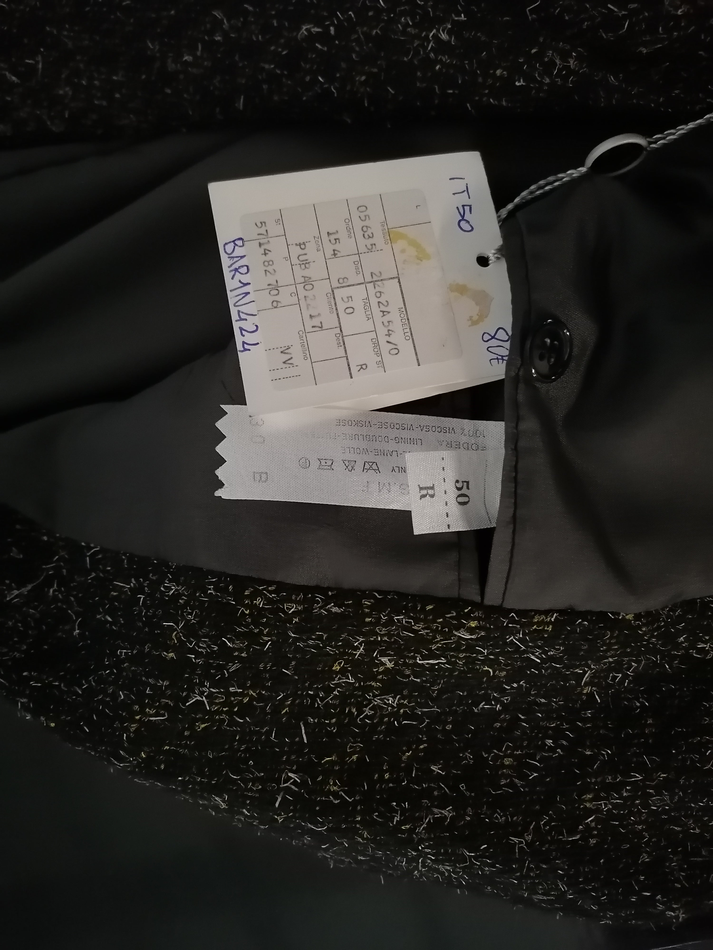 Lancio giacca lana IT 50 — pezzo unico d'archivio — IlBotteghino