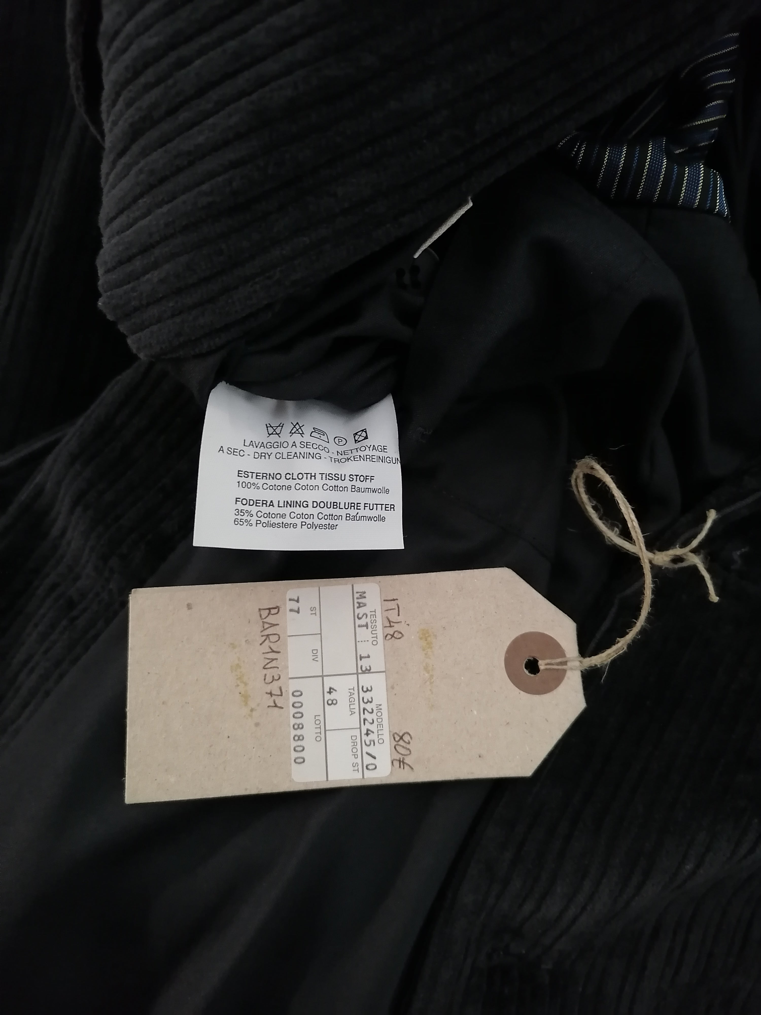 Millibar giacca cotone — pezzo unico d'archivio — IlBotteghino