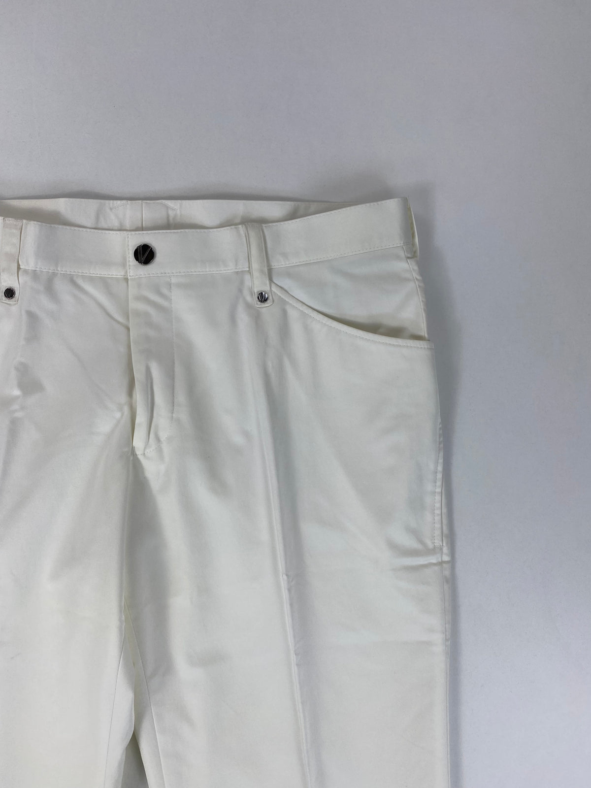 Versace Collection Pantaloni Cinque Tasche Bianchi in Cotone Stretch – foto 3 di 11