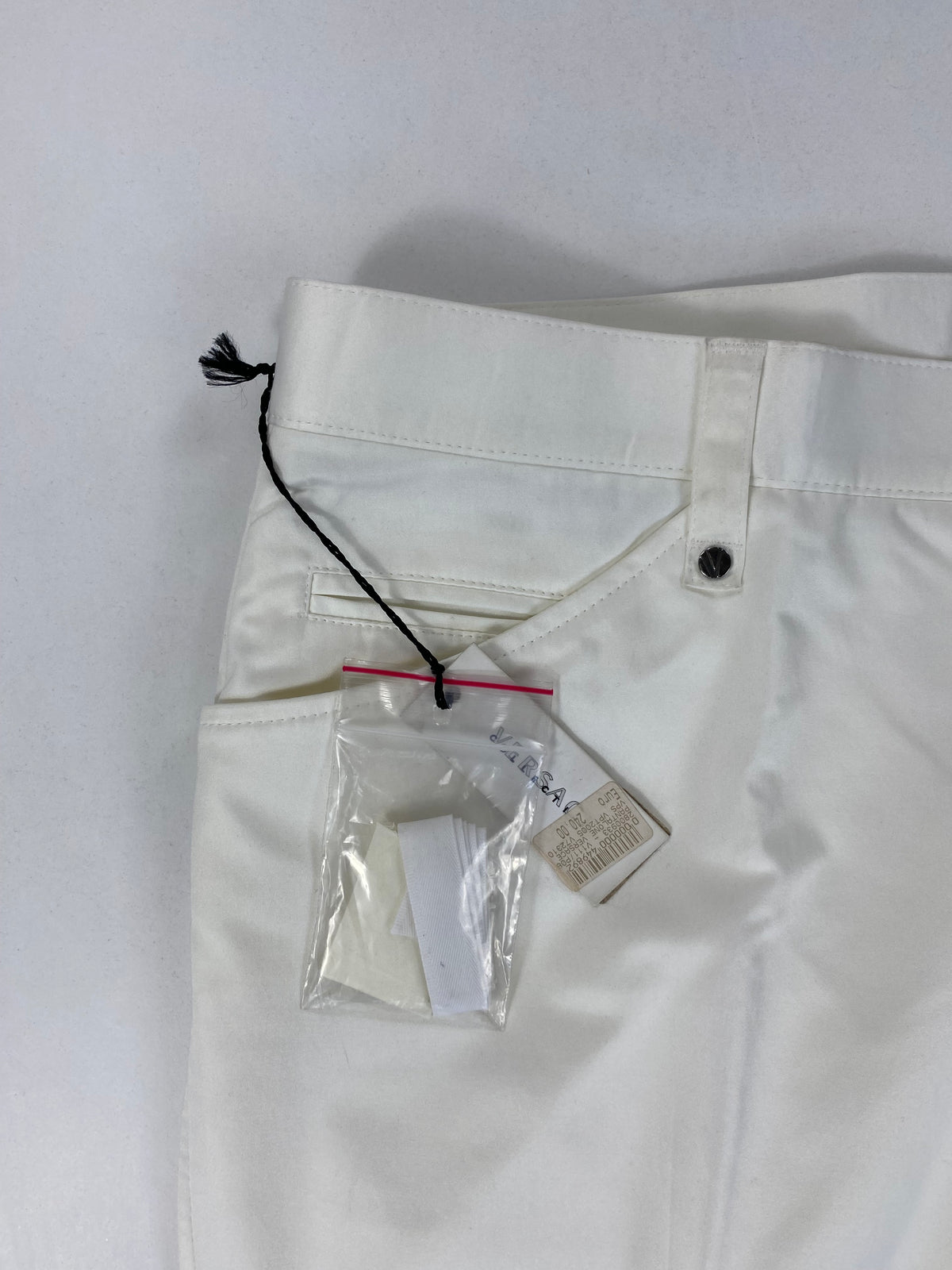 Versace Collection Pantaloni Cinque Tasche Bianchi in Cotone Stretch – foto 6 di 11