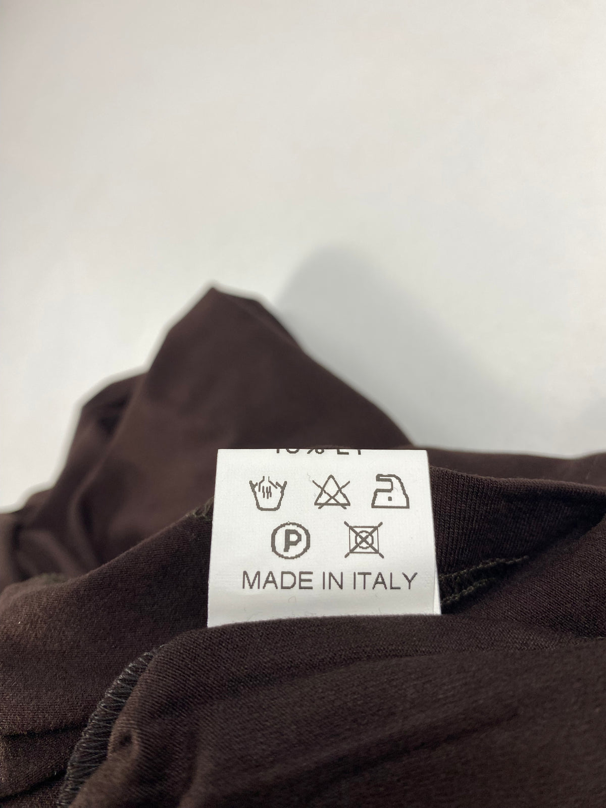 Trend Corneliani Polo Manica Lunga Marrone Testa di Moro in Viscosa Stretch con Bottoni a Pressione – foto 7 di 7
