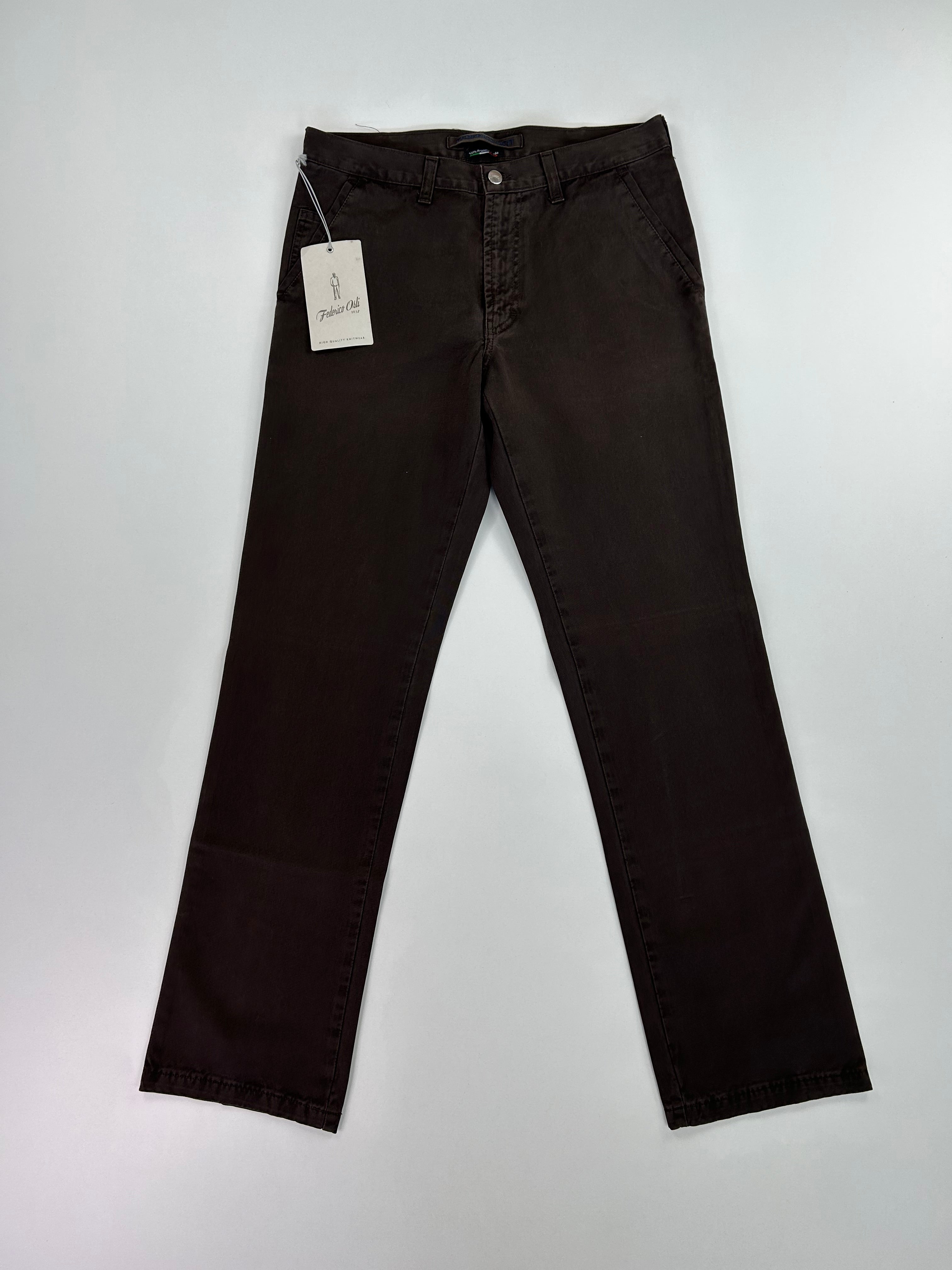 Jeans Federico Osti marrone scuro, taglia IT 48 — IlBotteghino