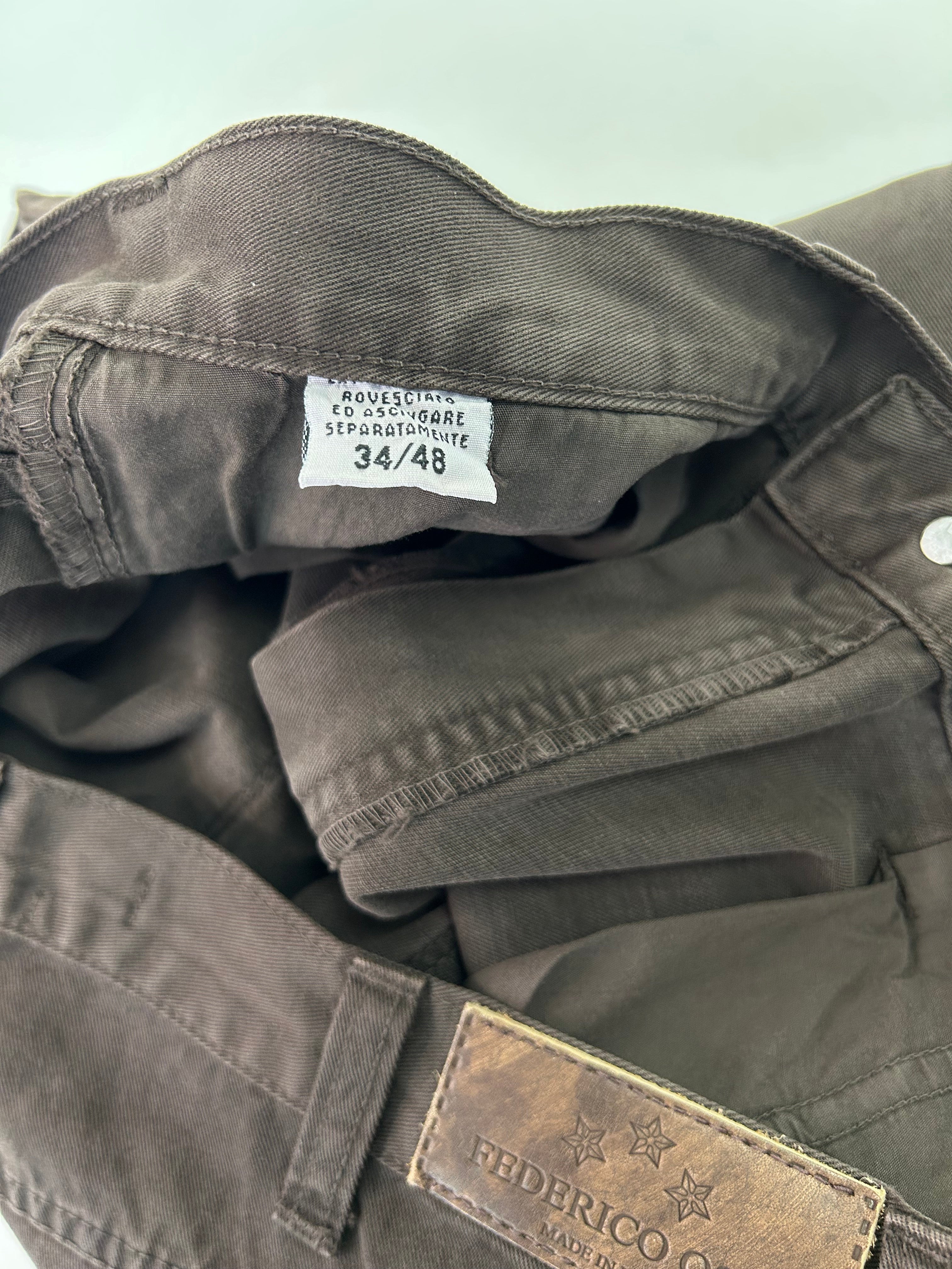Federico Osti jeans marrone — pezzo unico — IlBotteghino