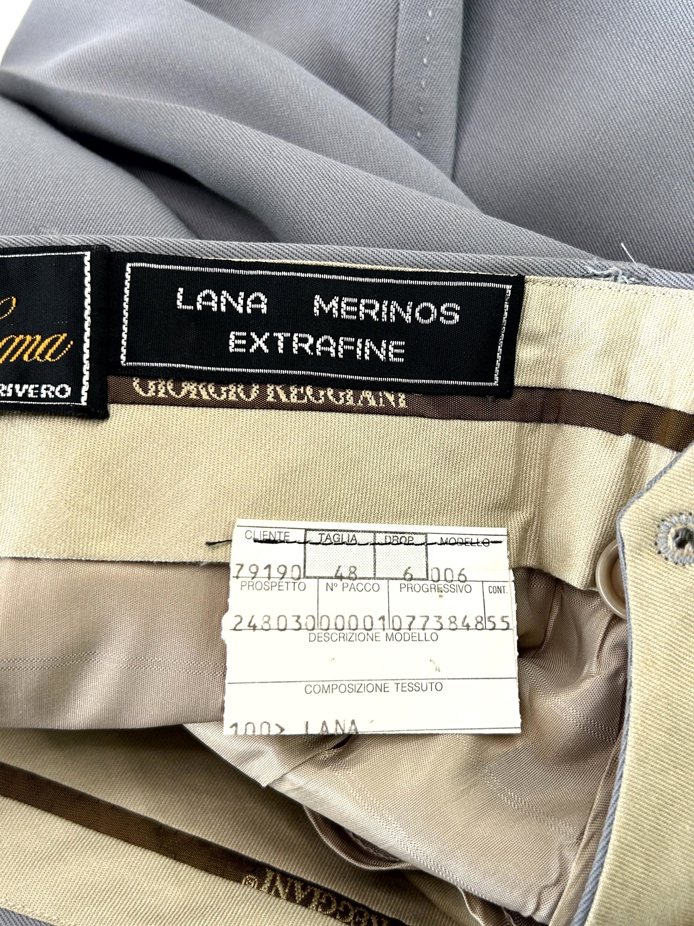Pantalone Giorgio Reggiani azzurro, dettaglio vita