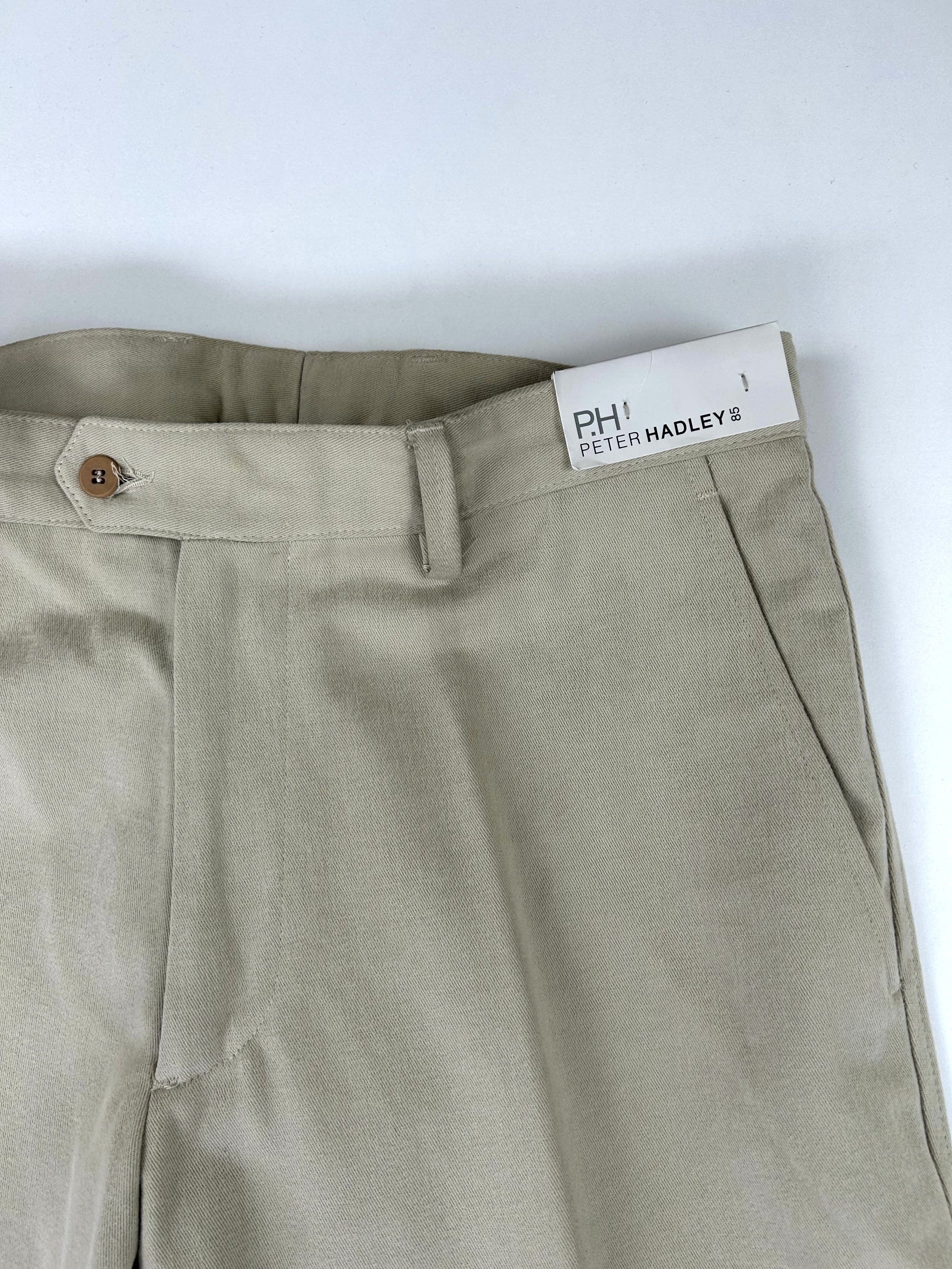 Pantalone sartoriale Peter Hadley sabbia, 100% cotone, taglia IT 48