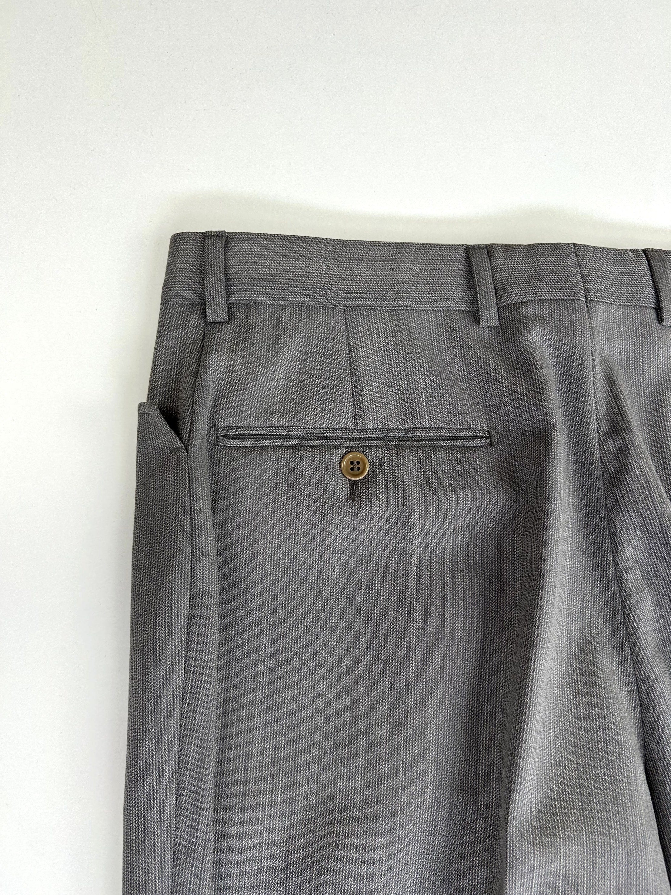 Pantalone Giorgio Reggiani grigio, dettaglio tessuto