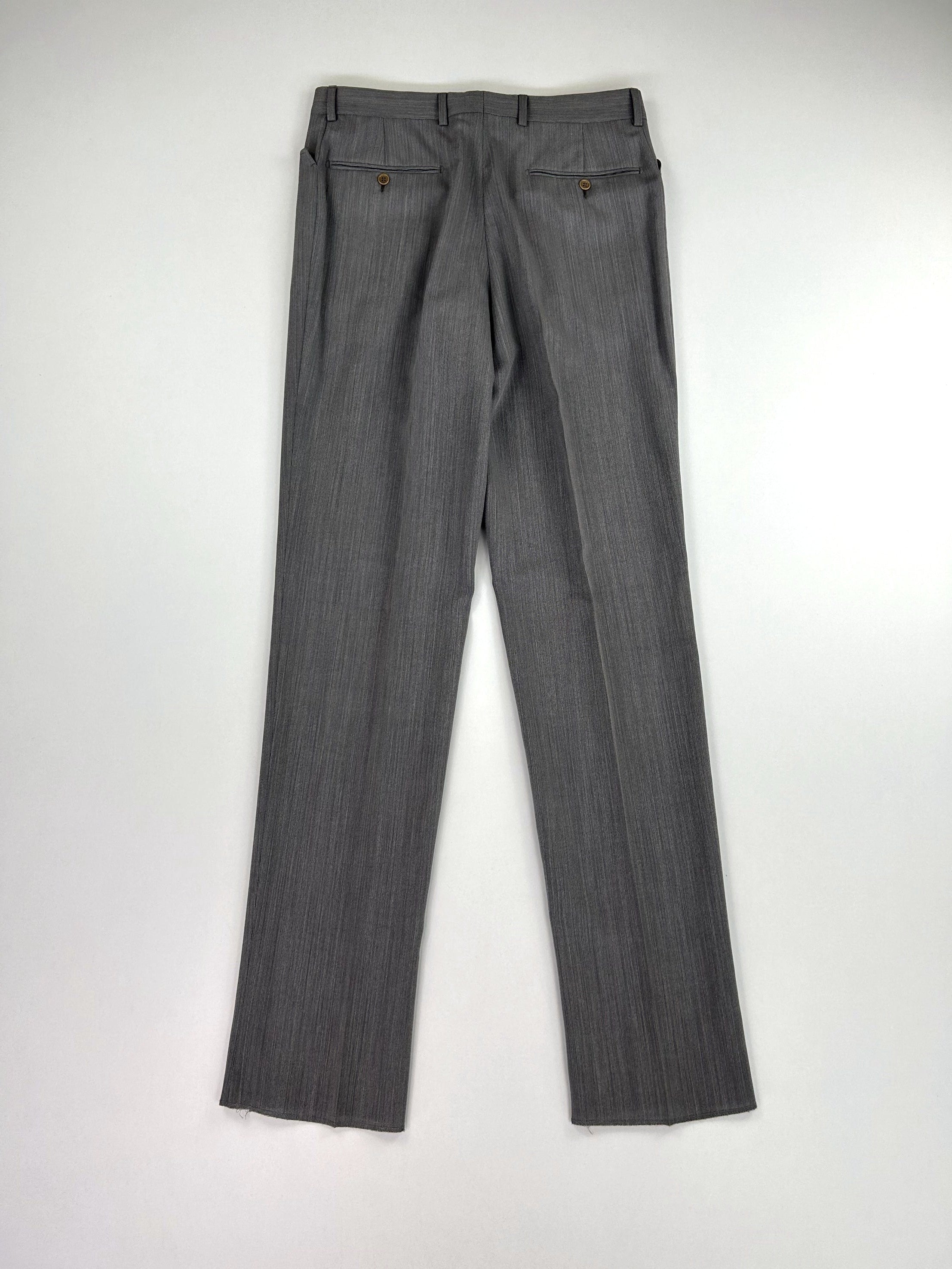 Pantalone Giorgio Reggiani grigio, etichetta brand