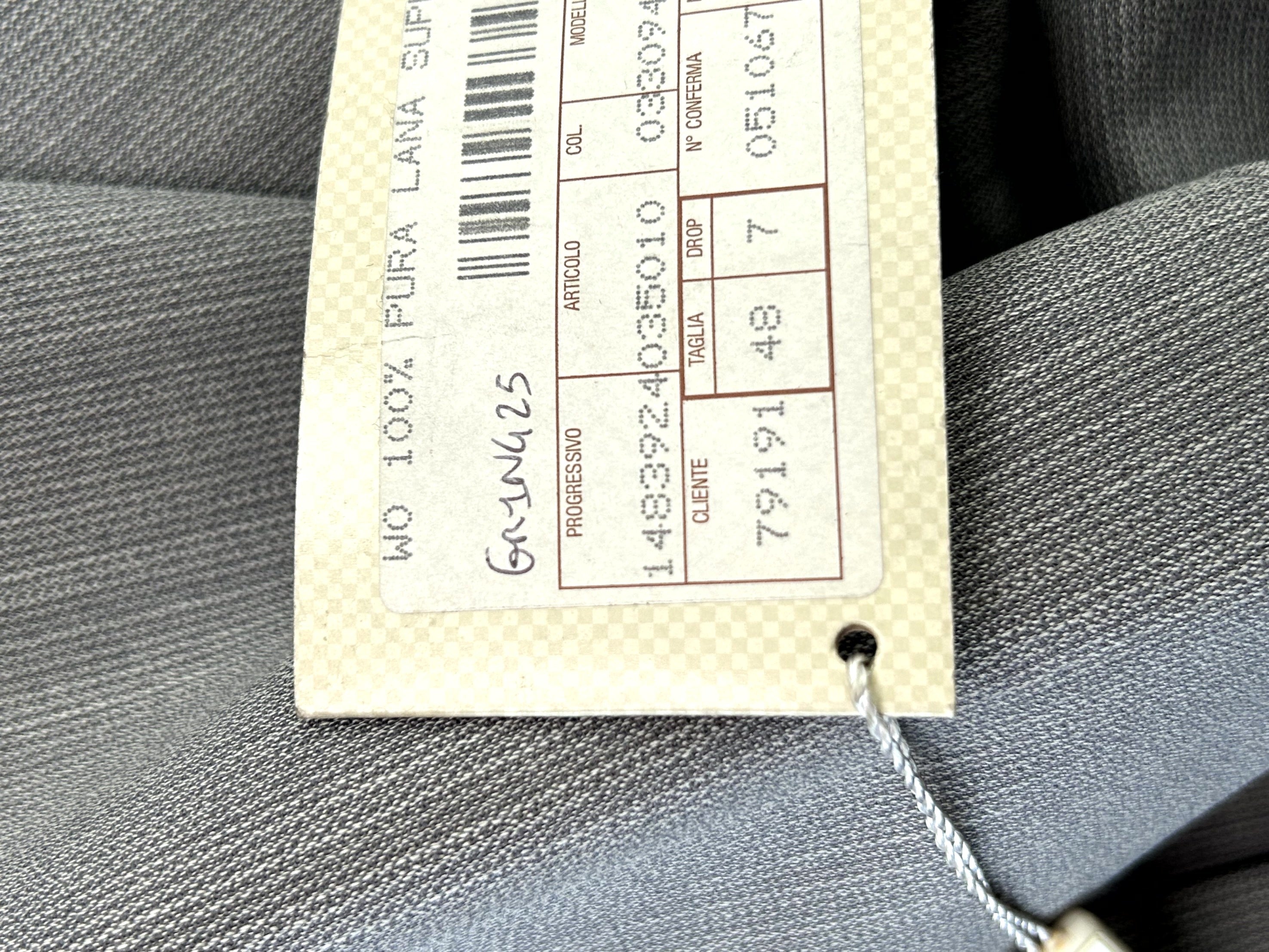 Pantalone Giorgio Reggiani grigio, dettaglio vita
