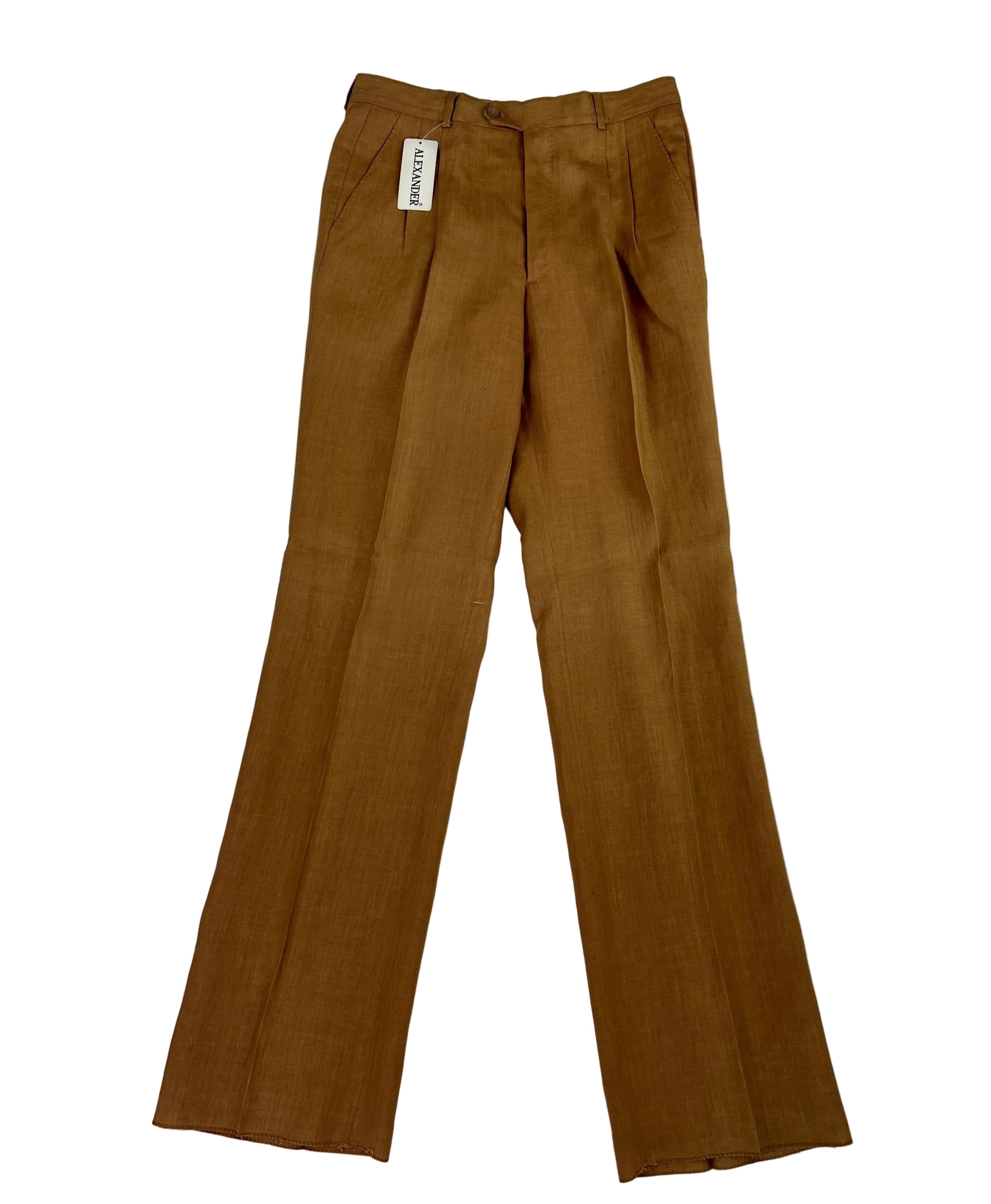 Pantalone Alexander marrone tabacco, dettaglio vita