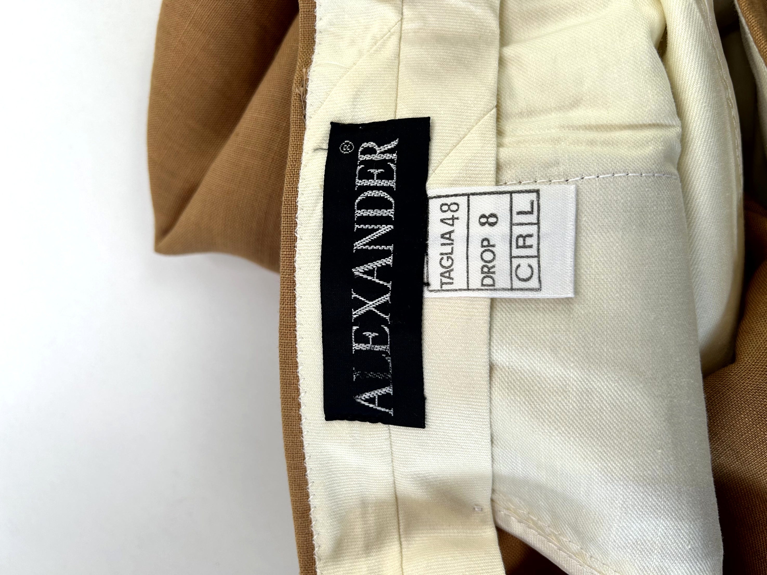 Pantalone Alexander marrone tabacco, vista posteriore