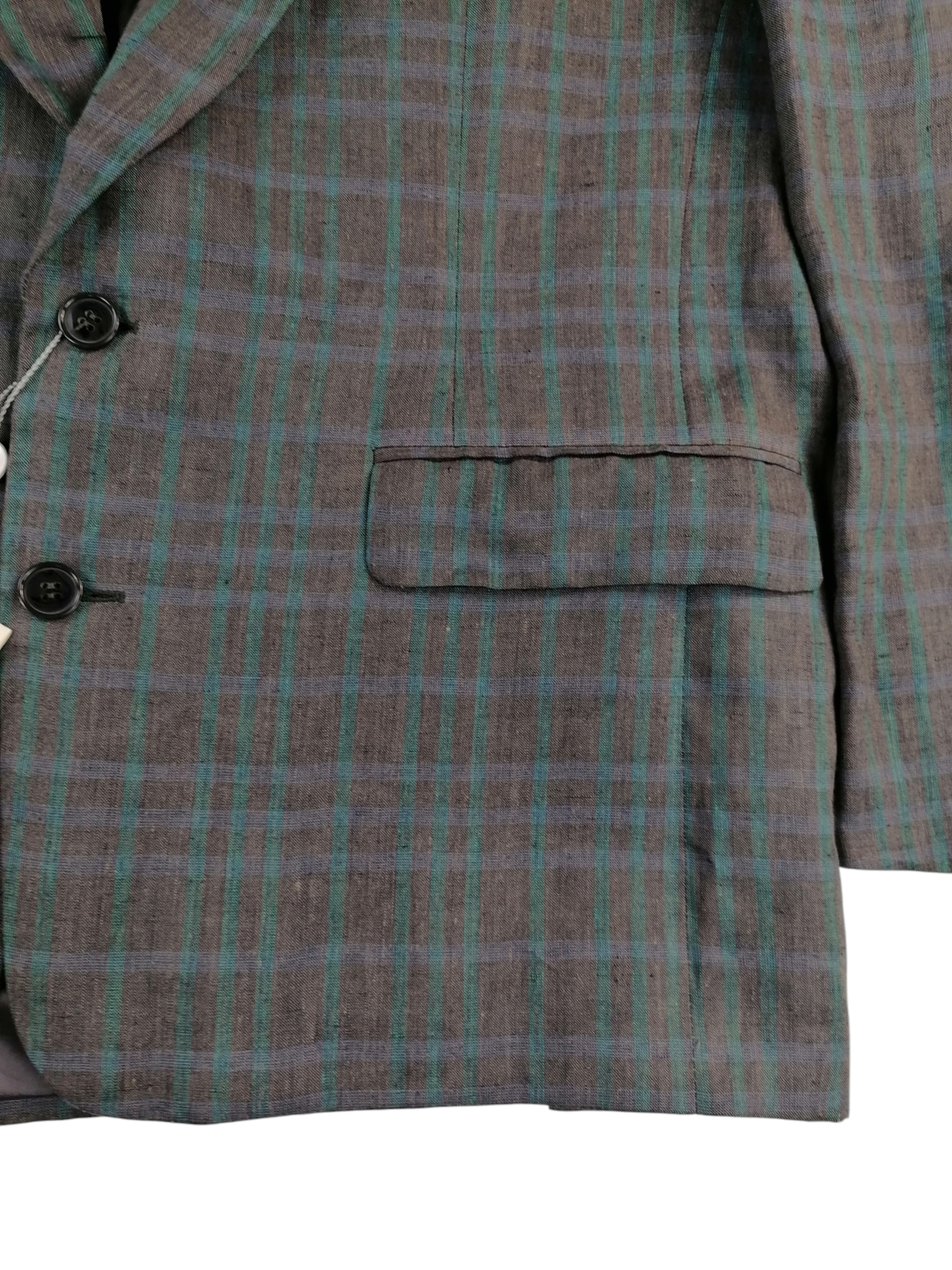 Lancio giacca lino IT 50 — dettaglio sartoriale — IlBotteghino