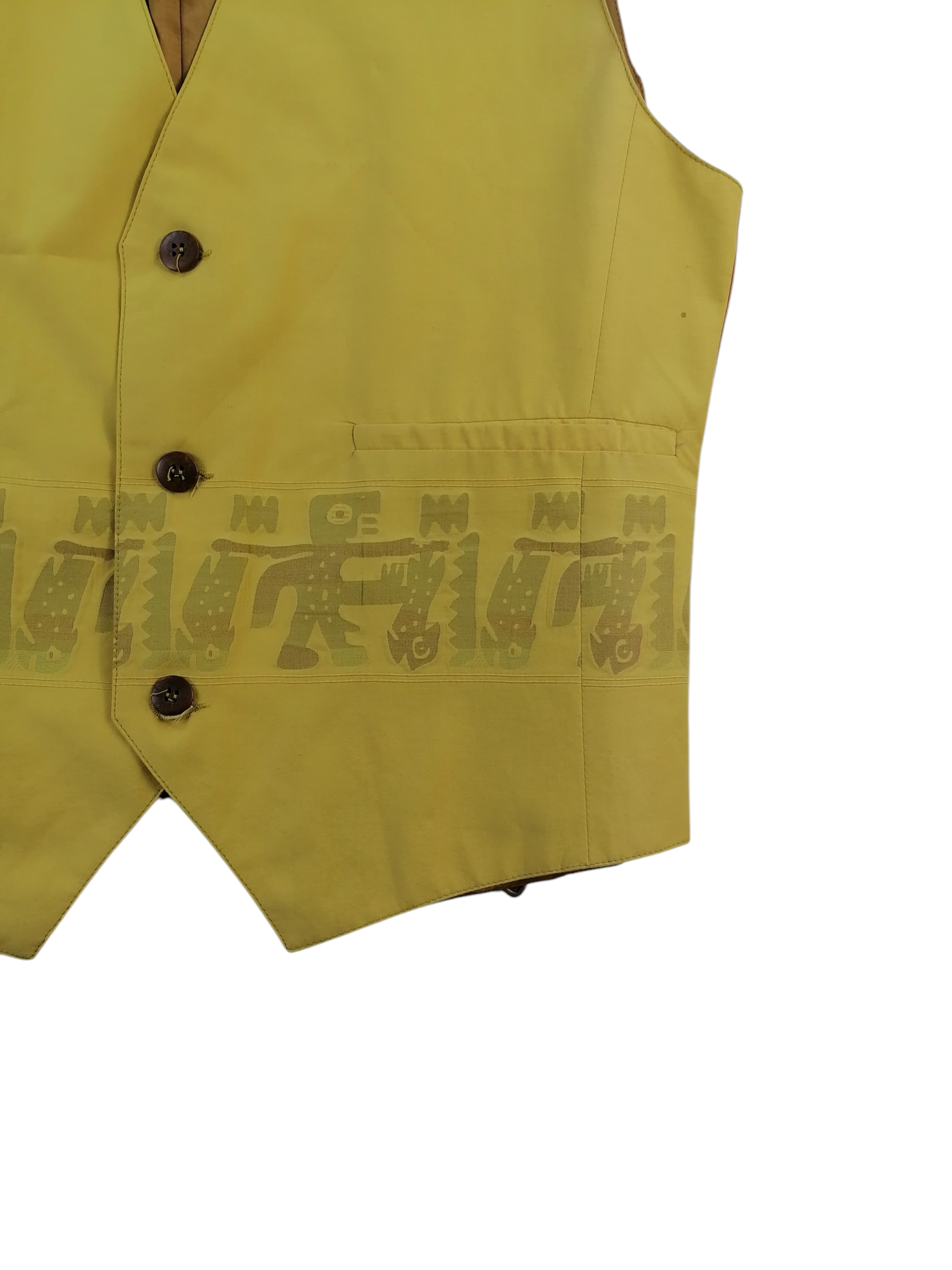 Greasly gilet cotone — dettaglio sartoriale — IlBotteghino