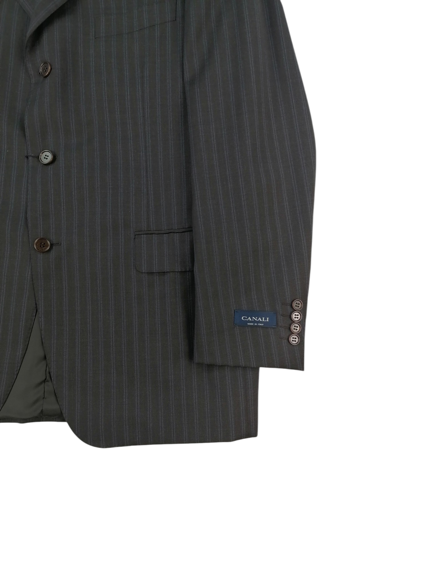 Canali giacca lana — dettaglio sartoriale — IlBotteghino