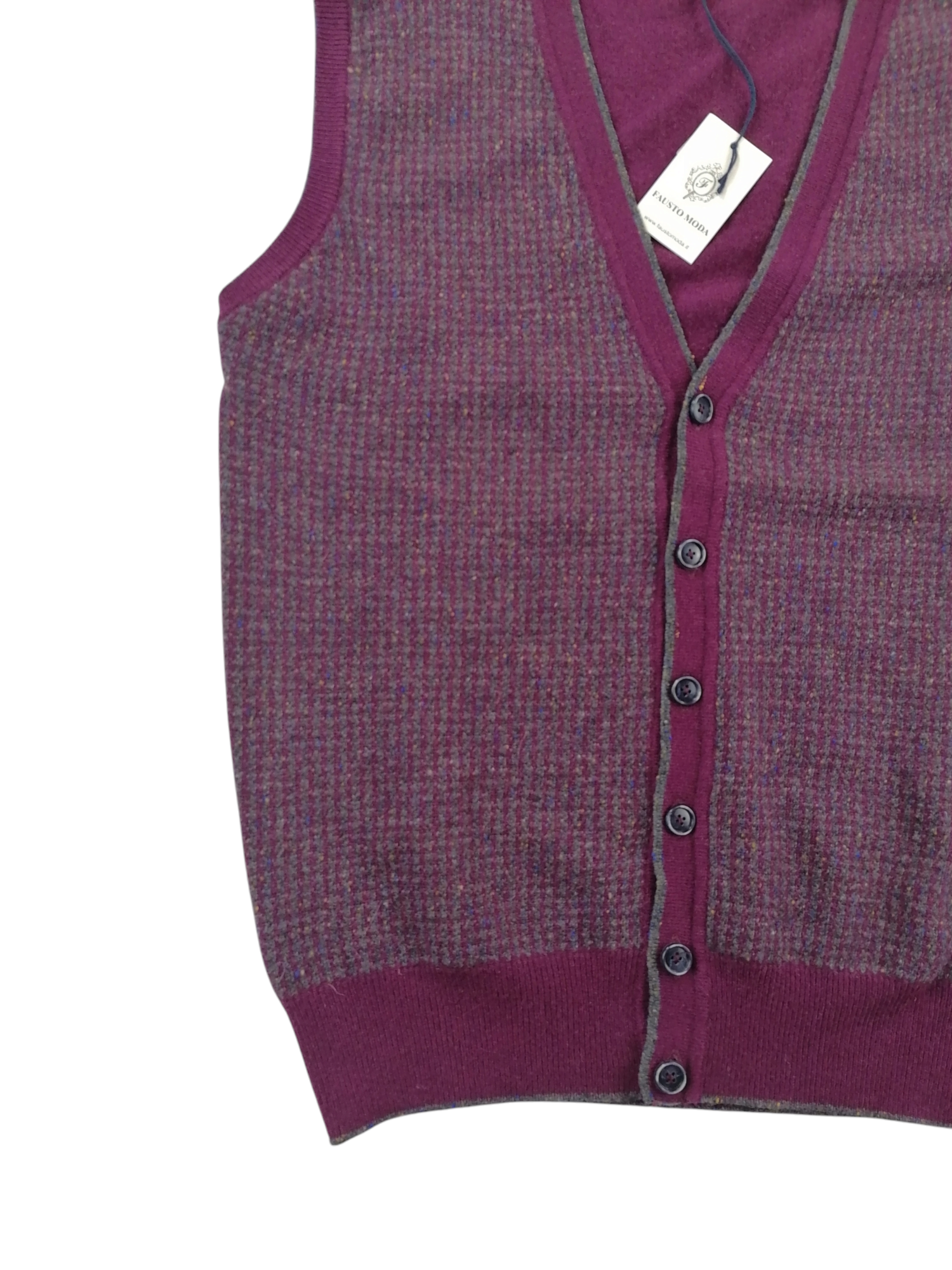 Fausto Moda gilet — dettaglio maglia — IlBotteghino