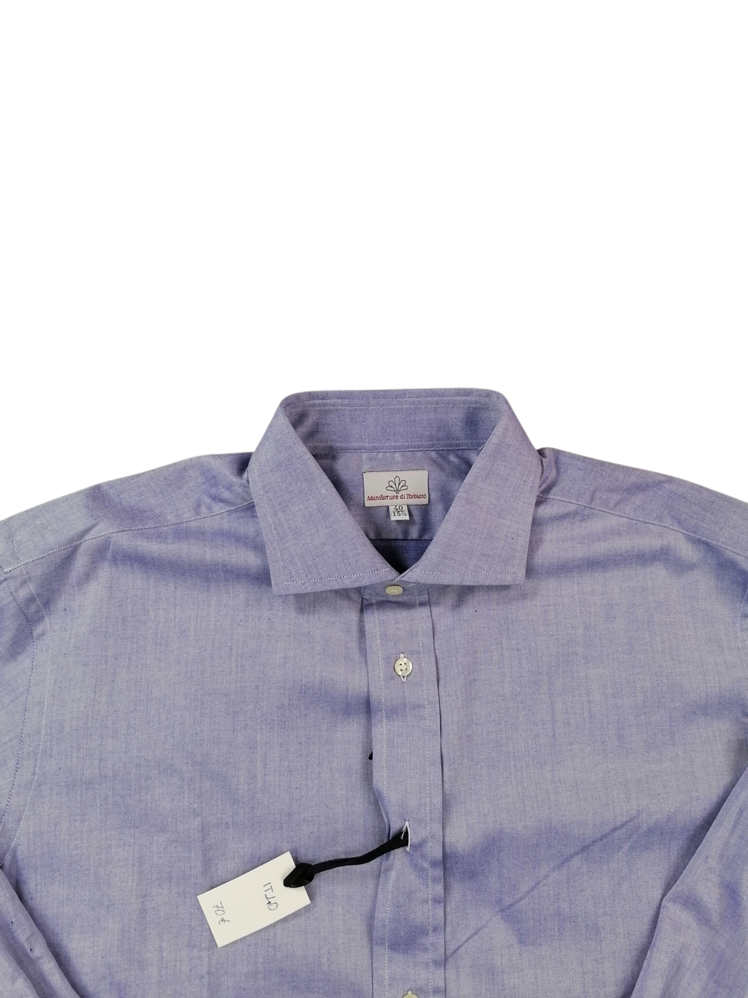 Manifatture di Torbiato camicia 39 — dettaglio colletto — IlBotteghino
