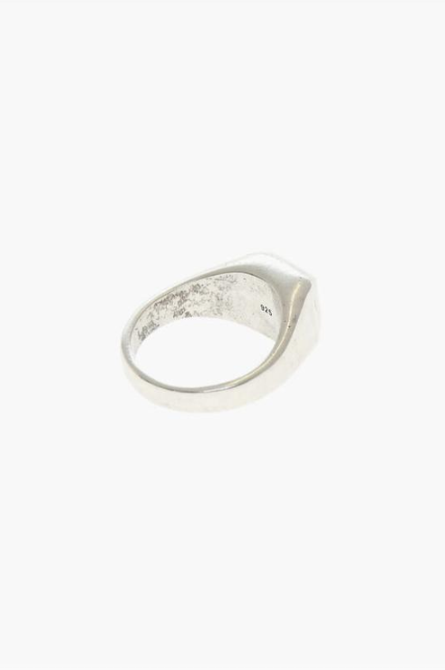 All Saints anello quadrato argento — dettaglio incisione — IlBotteghino