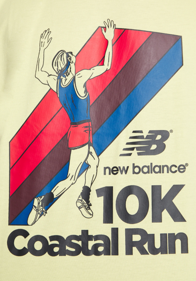 New Balance t-shirt gialla — sportswear d'archivio — IlBotteghino