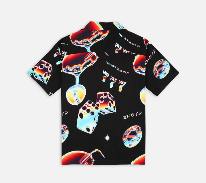 Edwin camicia nera cocktail — streetwear d'archivio — IlBotteghino
