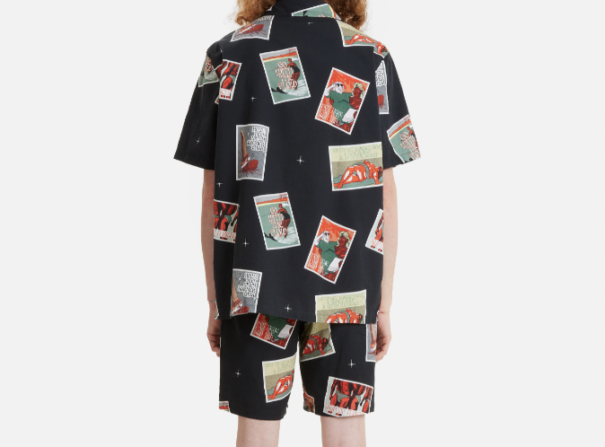 Edwin camicia nera cartoline — archivio streetwear — IlBotteghino