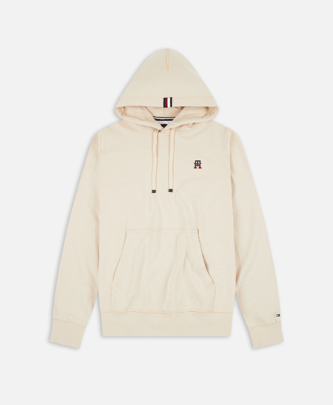Felpa con cappuccio Tommy Hilfiger bianco panna, taglia L — IlBotteghino