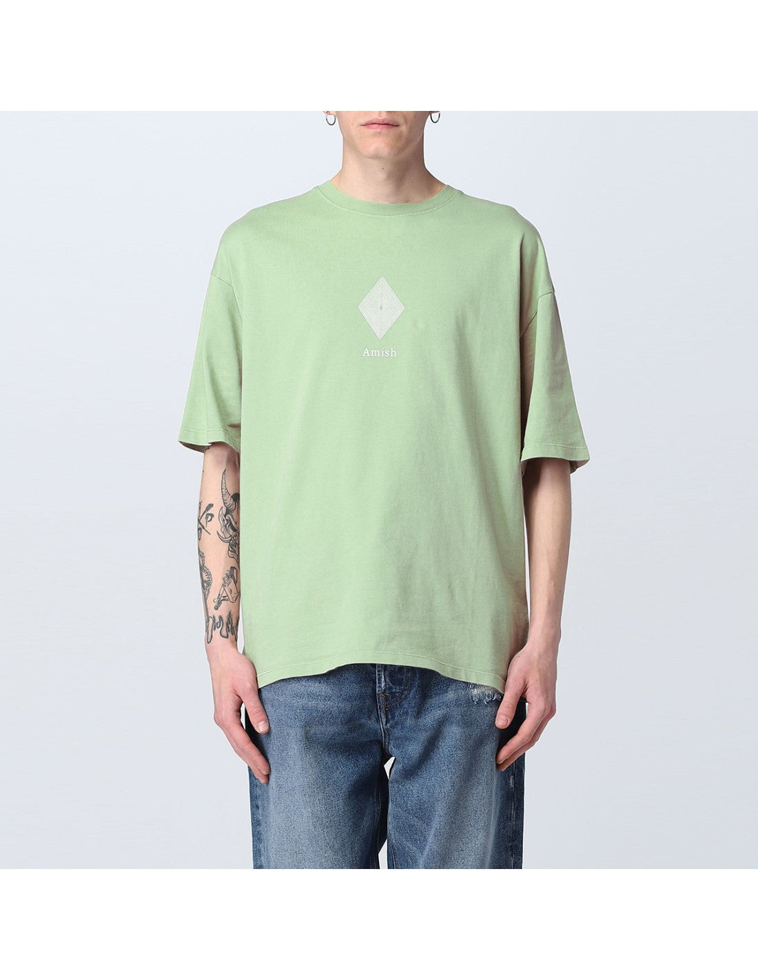 Amish t-shirt verde — pezzo unico d'archivio — IlBotteghino