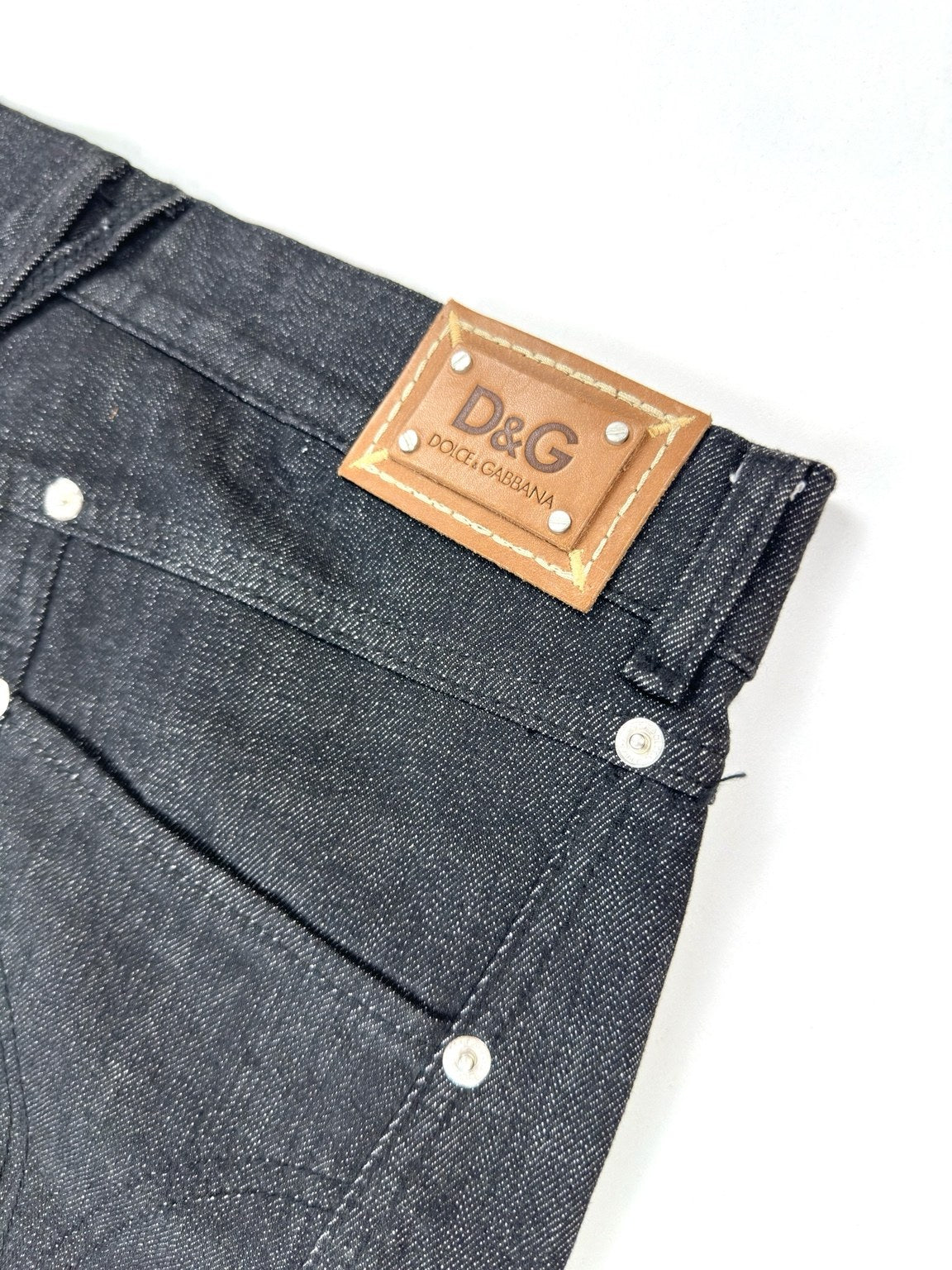 D&G Girly jeans — dettaglio patch in pelle — IlBotteghino
