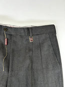 Redaelli Roberto Pantalone Sartoriale Uomo Grigio antracite mélange 100% Lana Vergine Taglia 48 Made in Italy