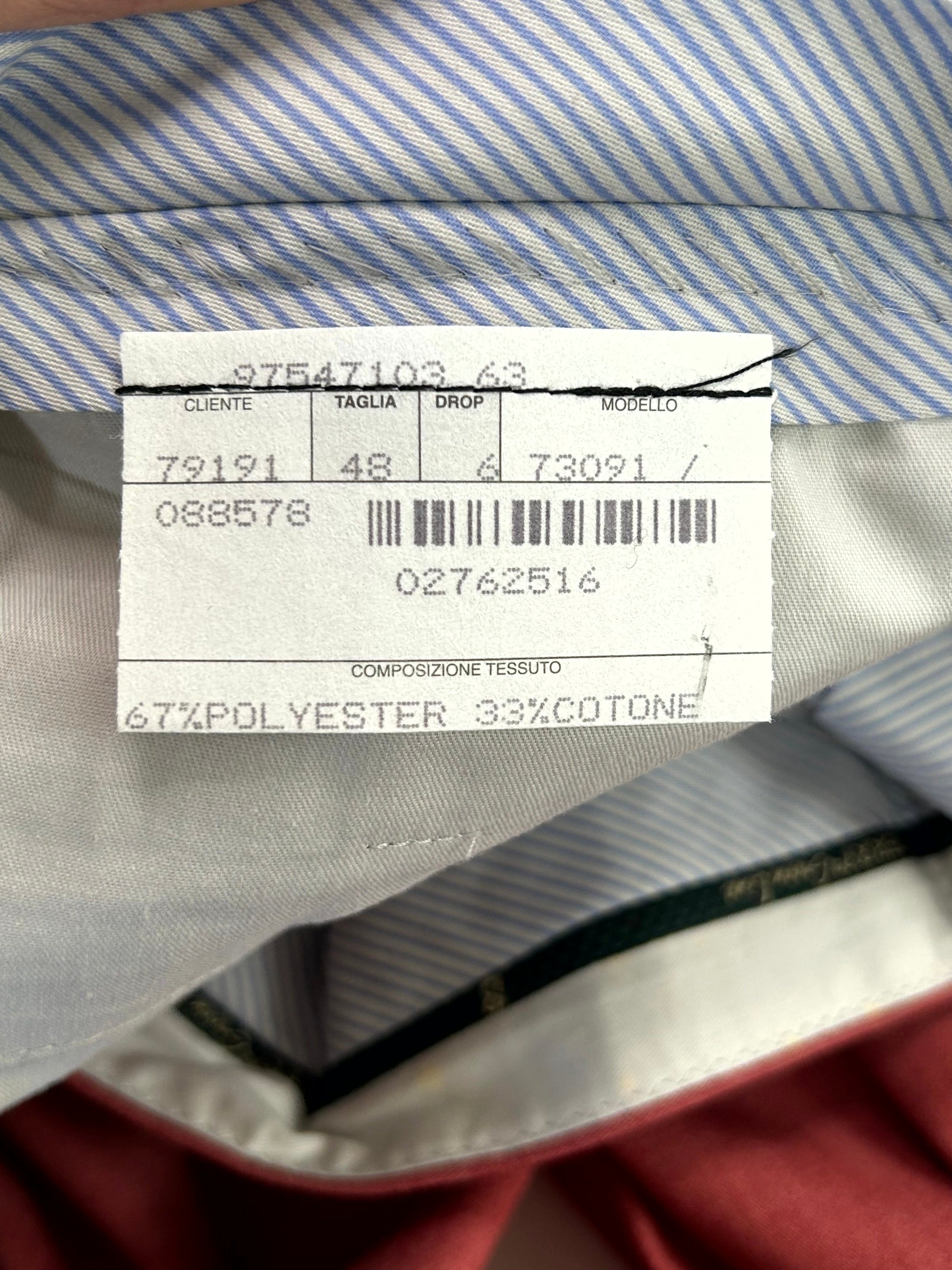 Berry London pantalone rosso — dettaglio tasca — IlBotteghino