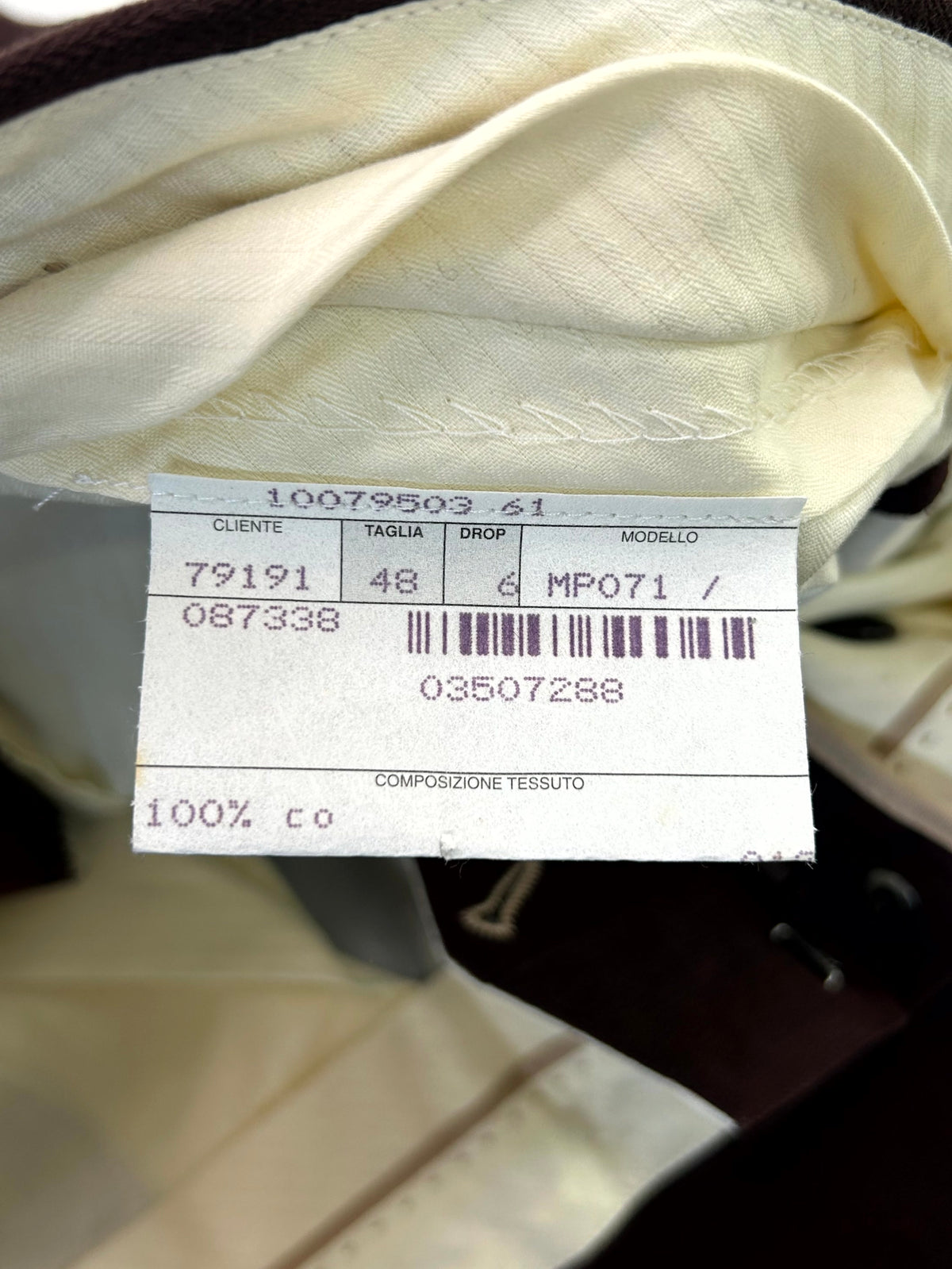 Berry Green Line pantalone bordeaux — archivio sartoriale — IlBotteghino