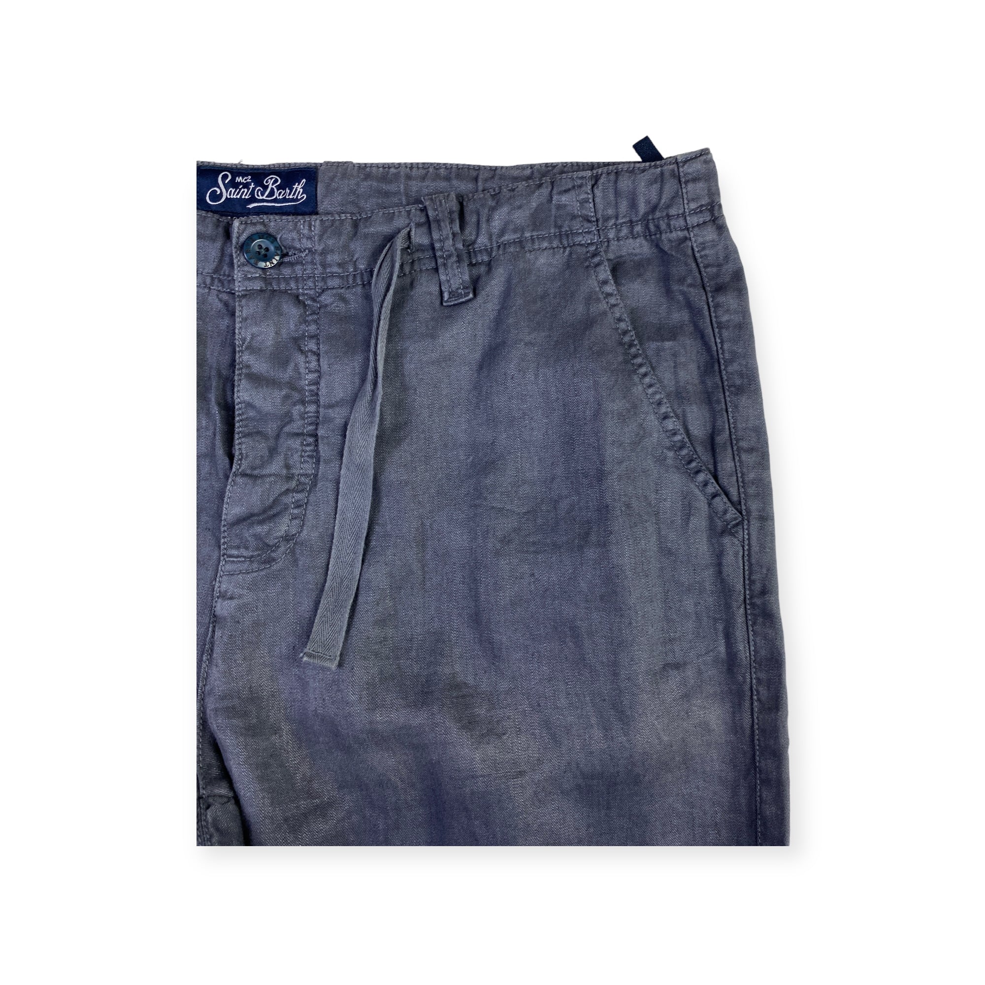 Mc2 Saint Barth pantalone lino blu — capo di ricerca d'archivio — IlBotteghino