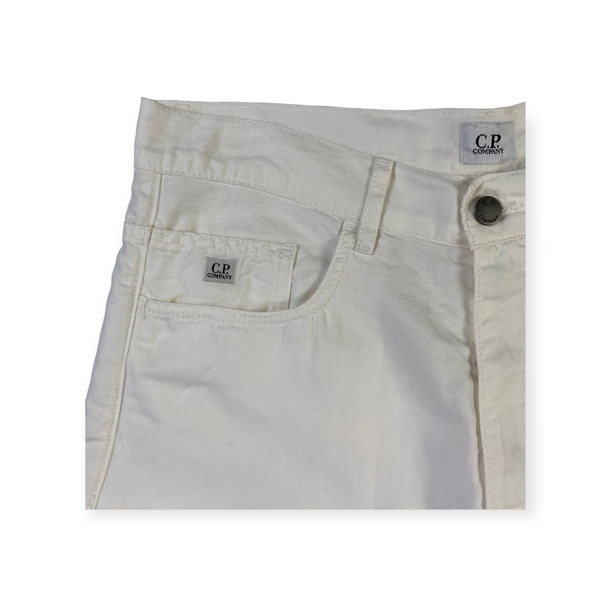 C.P. Company pantalone lino bianco — pezzo unico d'archivio — IlBotteghino