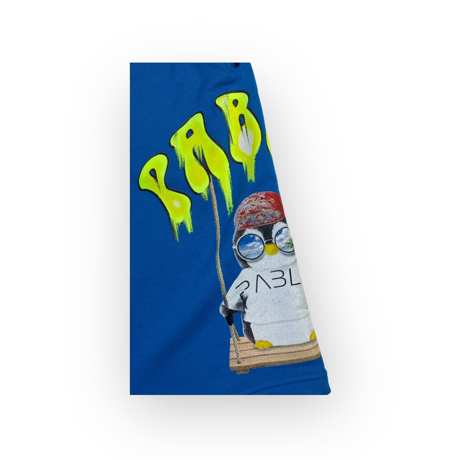 Pablic short blu pinguino — streetwear d'archivio — IlBotteghino