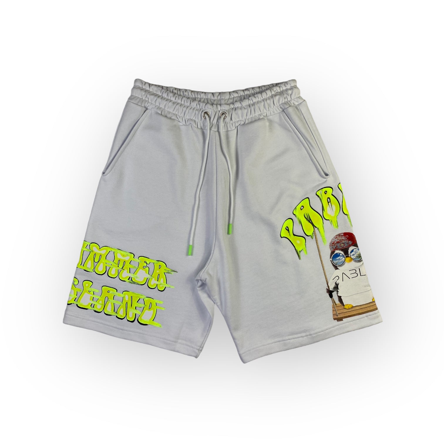 Short Pablic bianco fantasia pinguino, taglia M — IlBotteghino