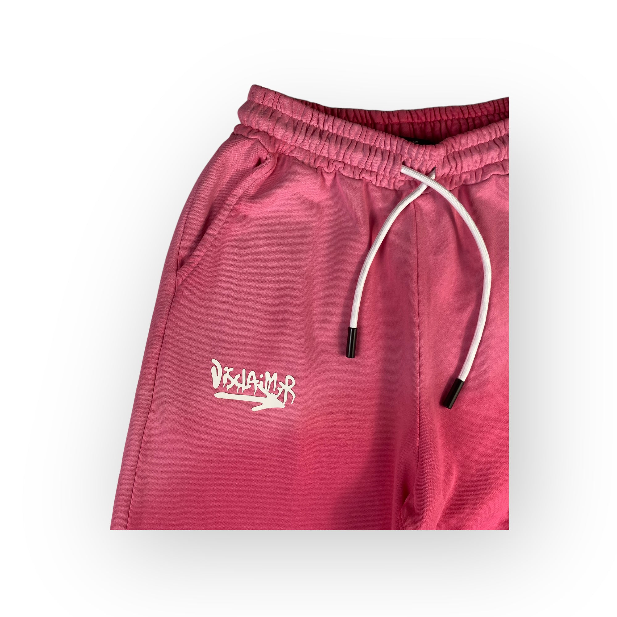 Disclaimer pantalone tuta rosa — pezzo unico d'archivio — IlBotteghino