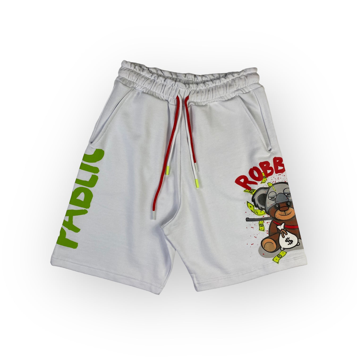 Short Pablic bianco fantasia orsetto, taglia M — IlBotteghino