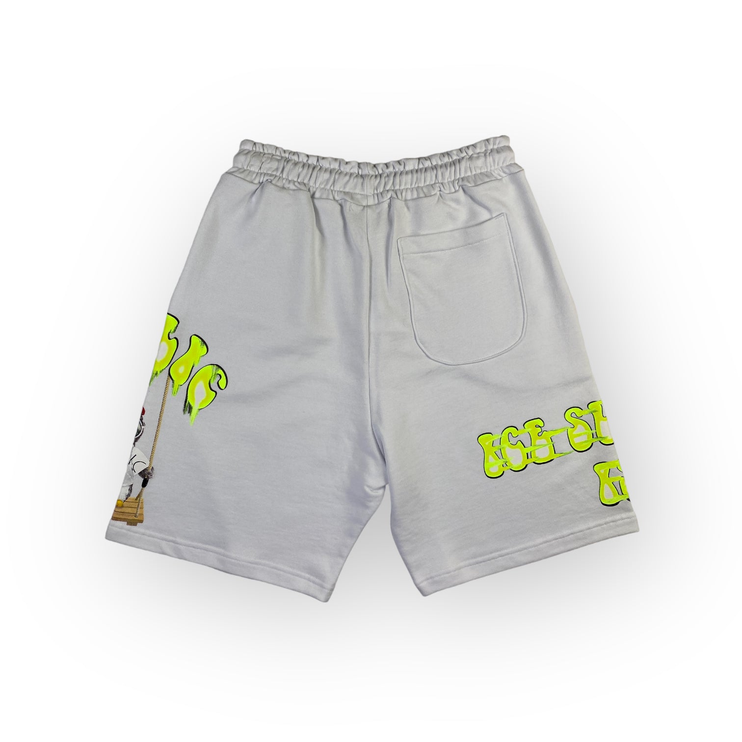 Pablic short bianco pinguino — streetwear d'archivio — IlBotteghino