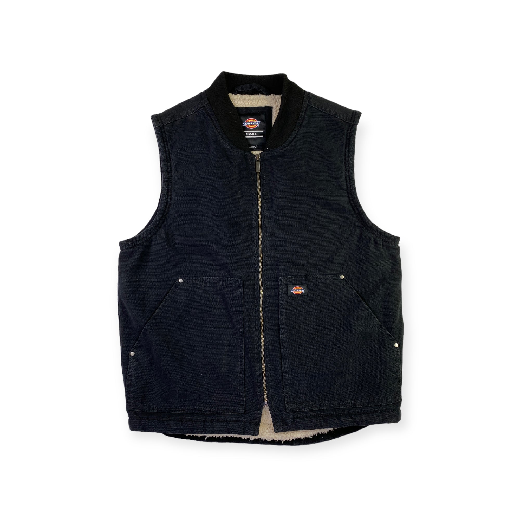 Giubbotto smanicato Dickies nero oversize, taglia XS — IlBotteghino