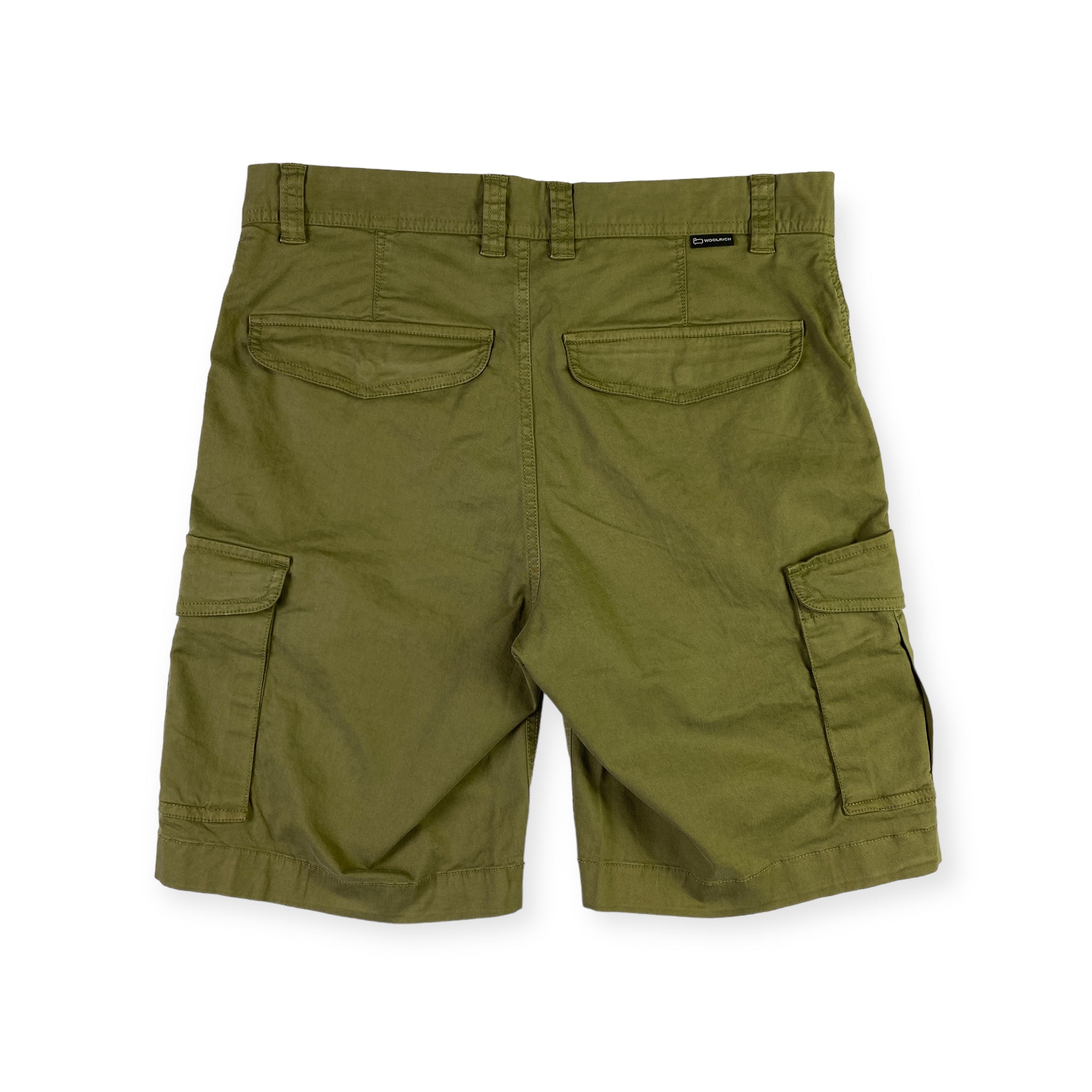 Woolrich short cargo verde — streetwear d'archivio — IlBotteghino