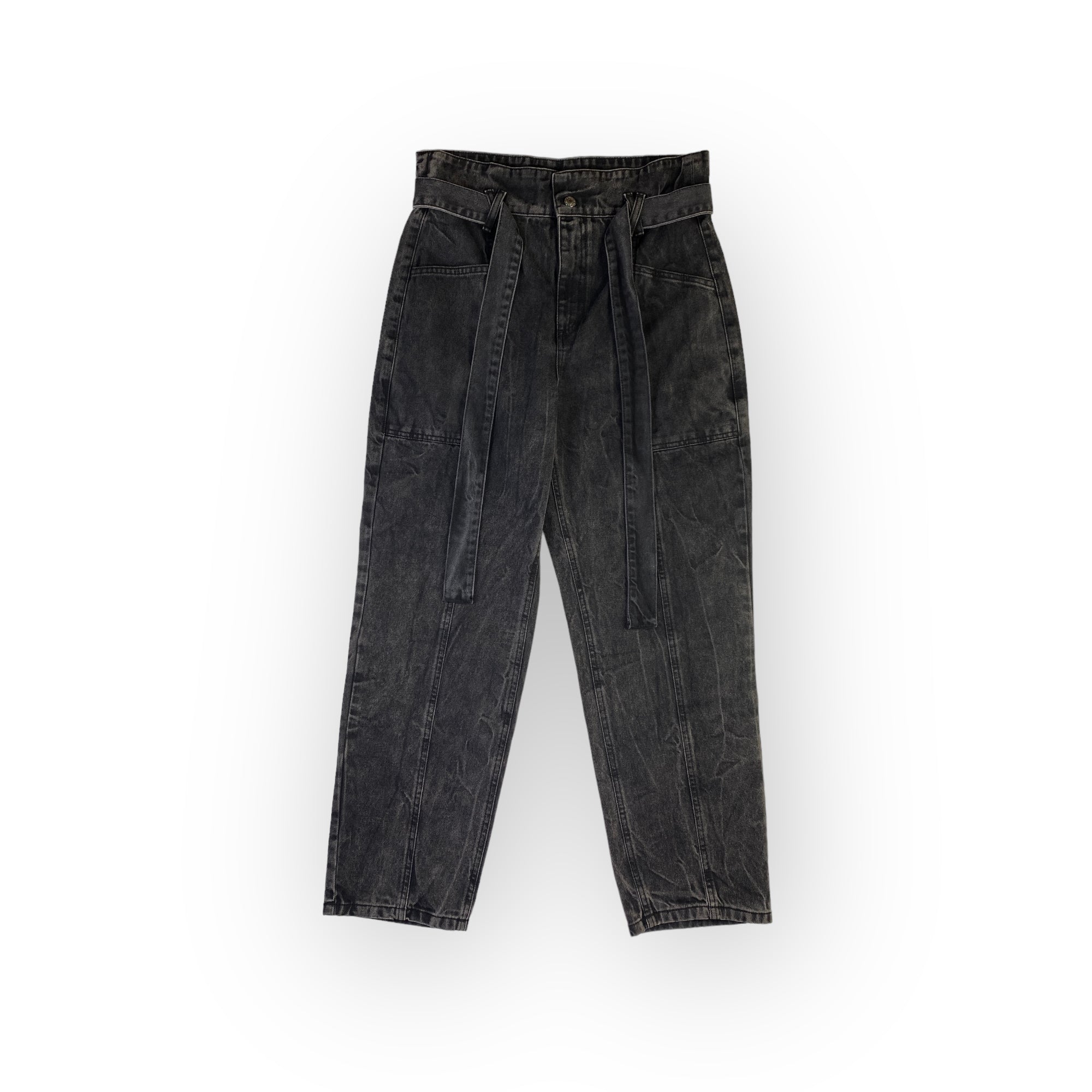 Jeans Vicolo grigio scuro alla turca con cinta, taglia L — IlBotteghino