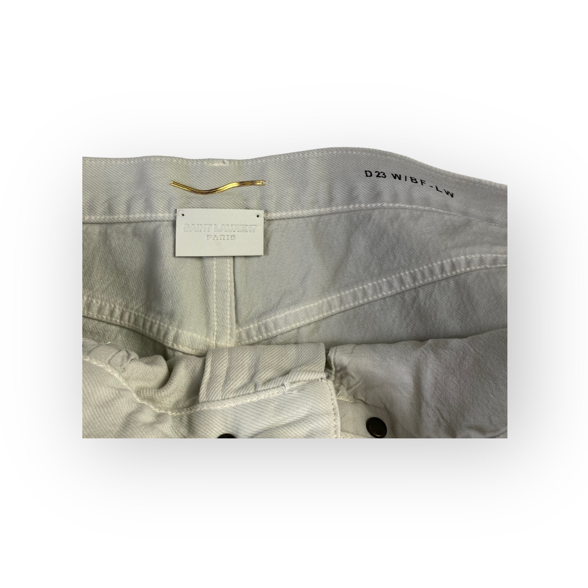 Saint Laurent jeans ghiaccio strappi — capo vintage d'archivio — IlBotteghino