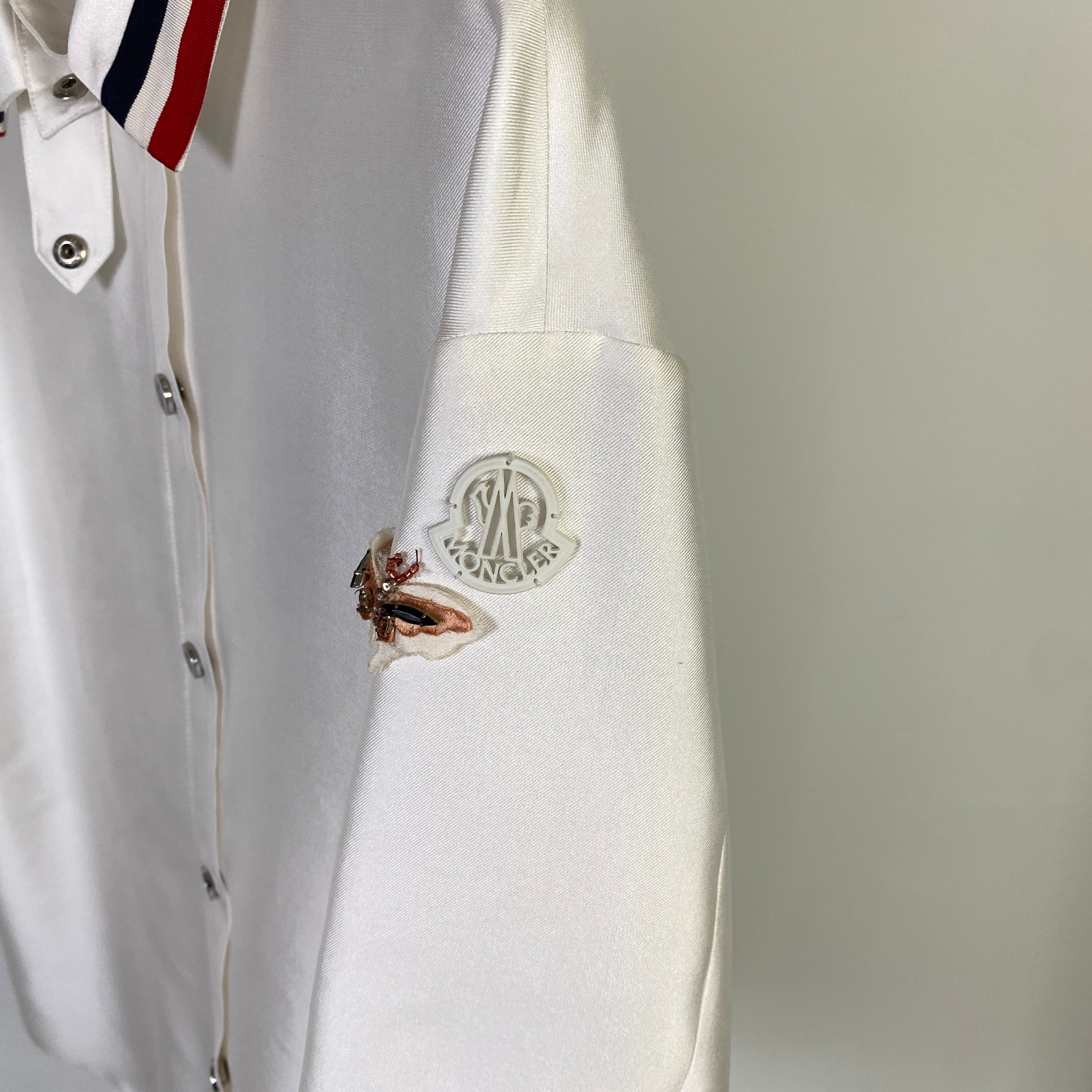Moncler giacca seta bianca — alta sartoria d'archivio — IlBotteghino