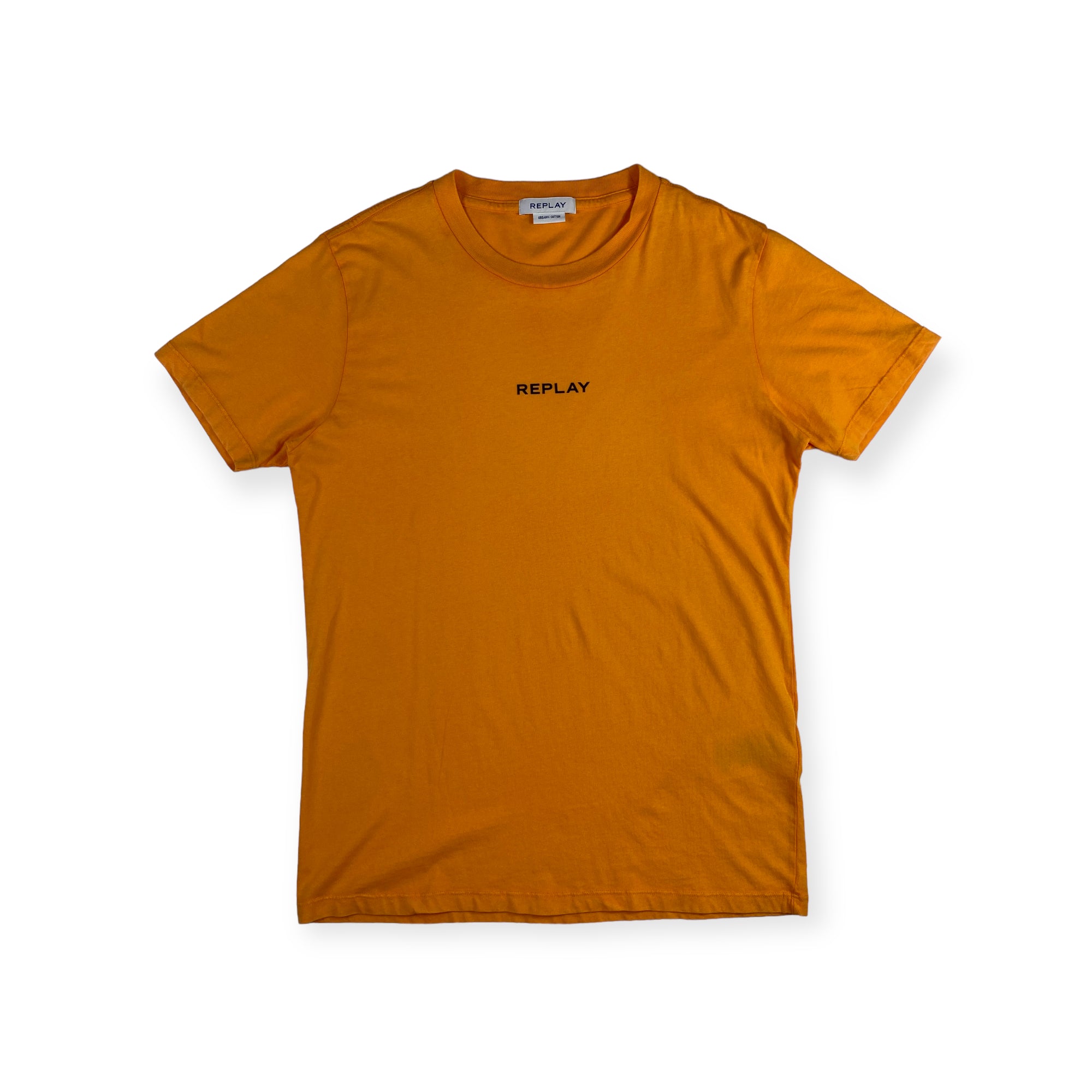 T-shirt Replay arancione con logo, taglia S — IlBotteghino