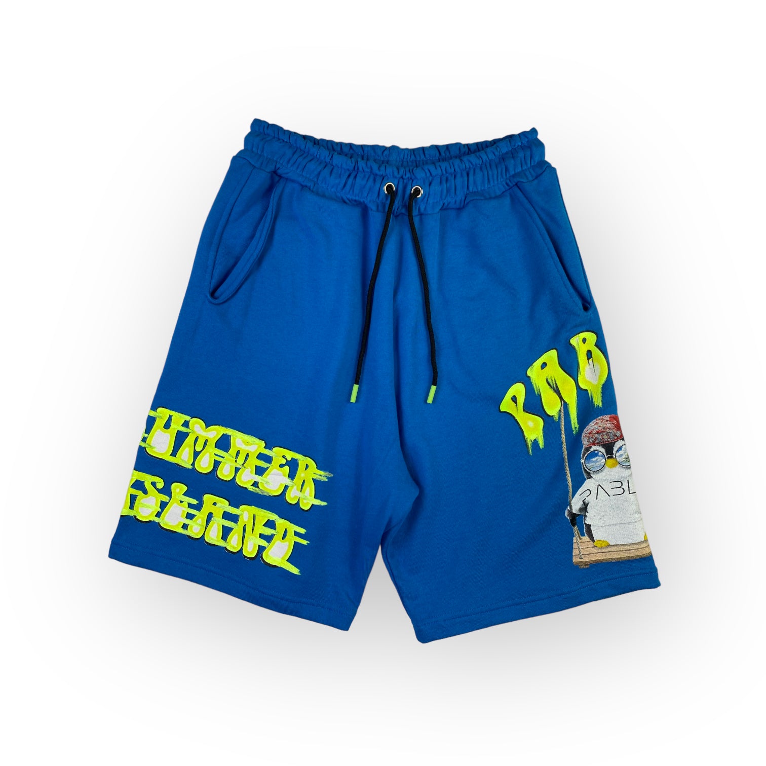 Short Pablic blu fantasia pinguino, taglia M — IlBotteghino