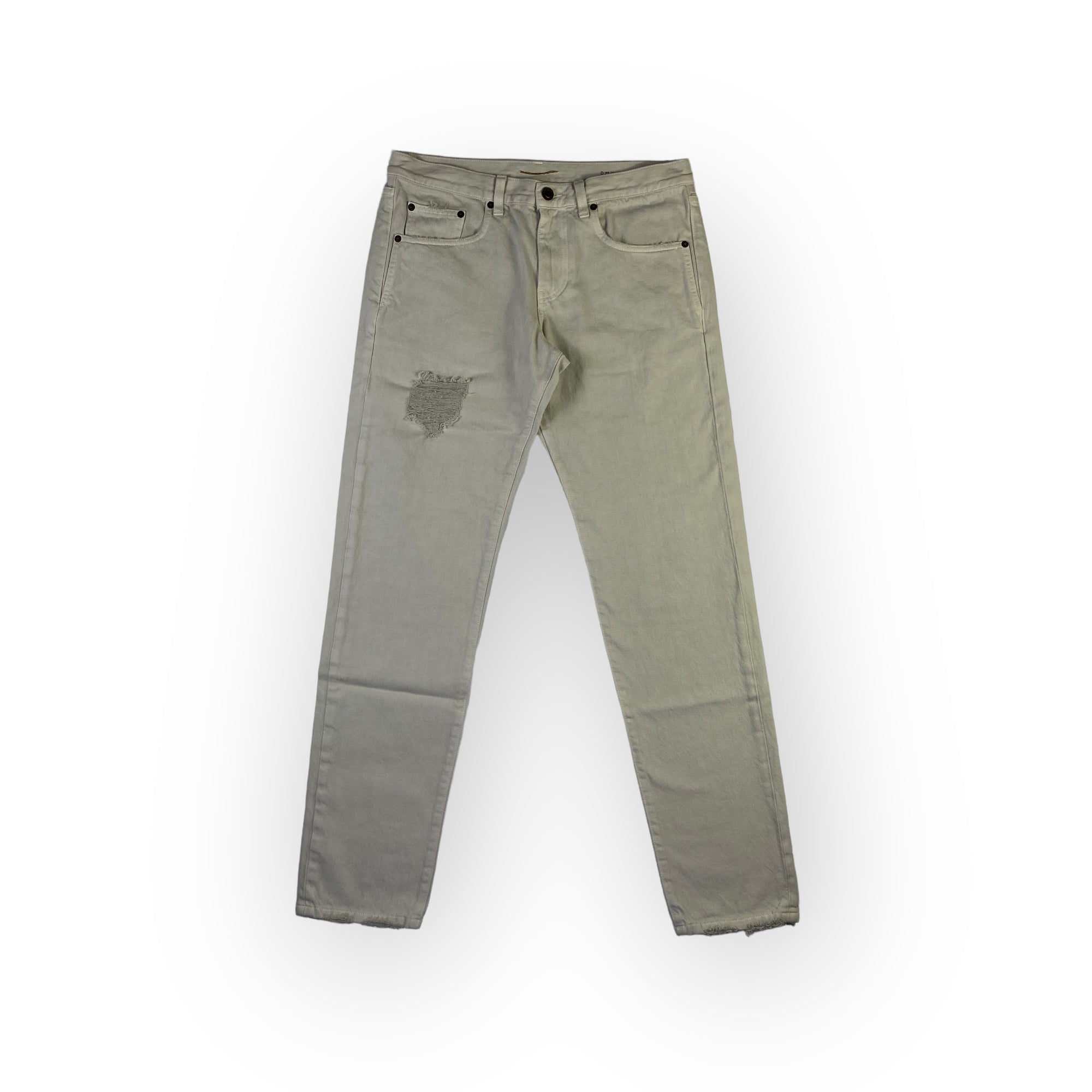 Jeans Saint Laurent ghiaccio con strappi, taglia 27US — IlBotteghino