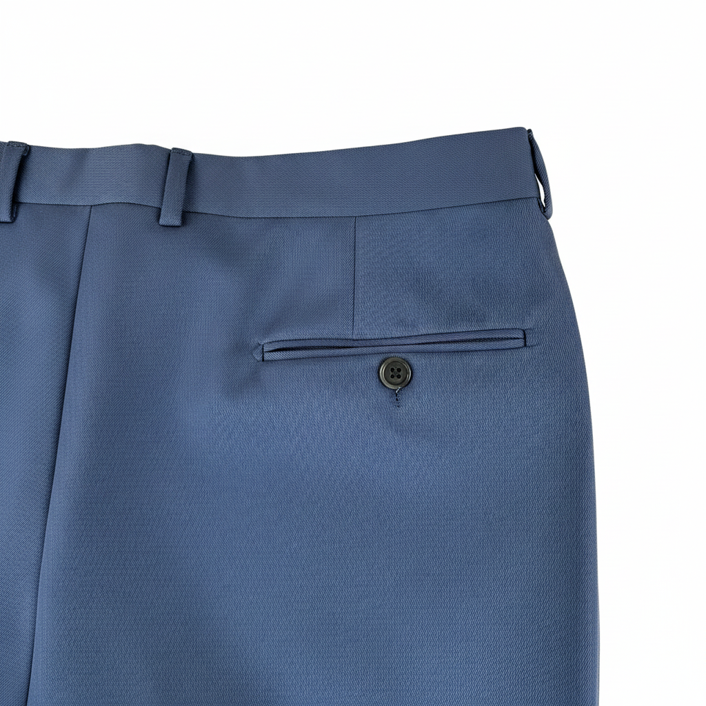 Giorgio Reggiani pantalone azzurro — dettaglio tessuto — IlBotteghino